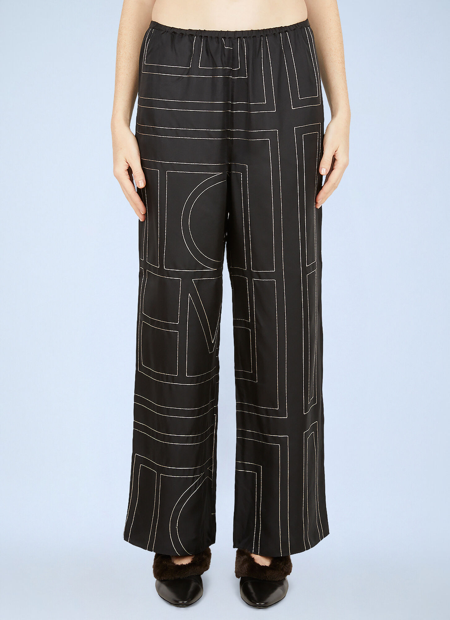 Toteme Women's Black Monogram Pants - Woman Pants Eu - 40