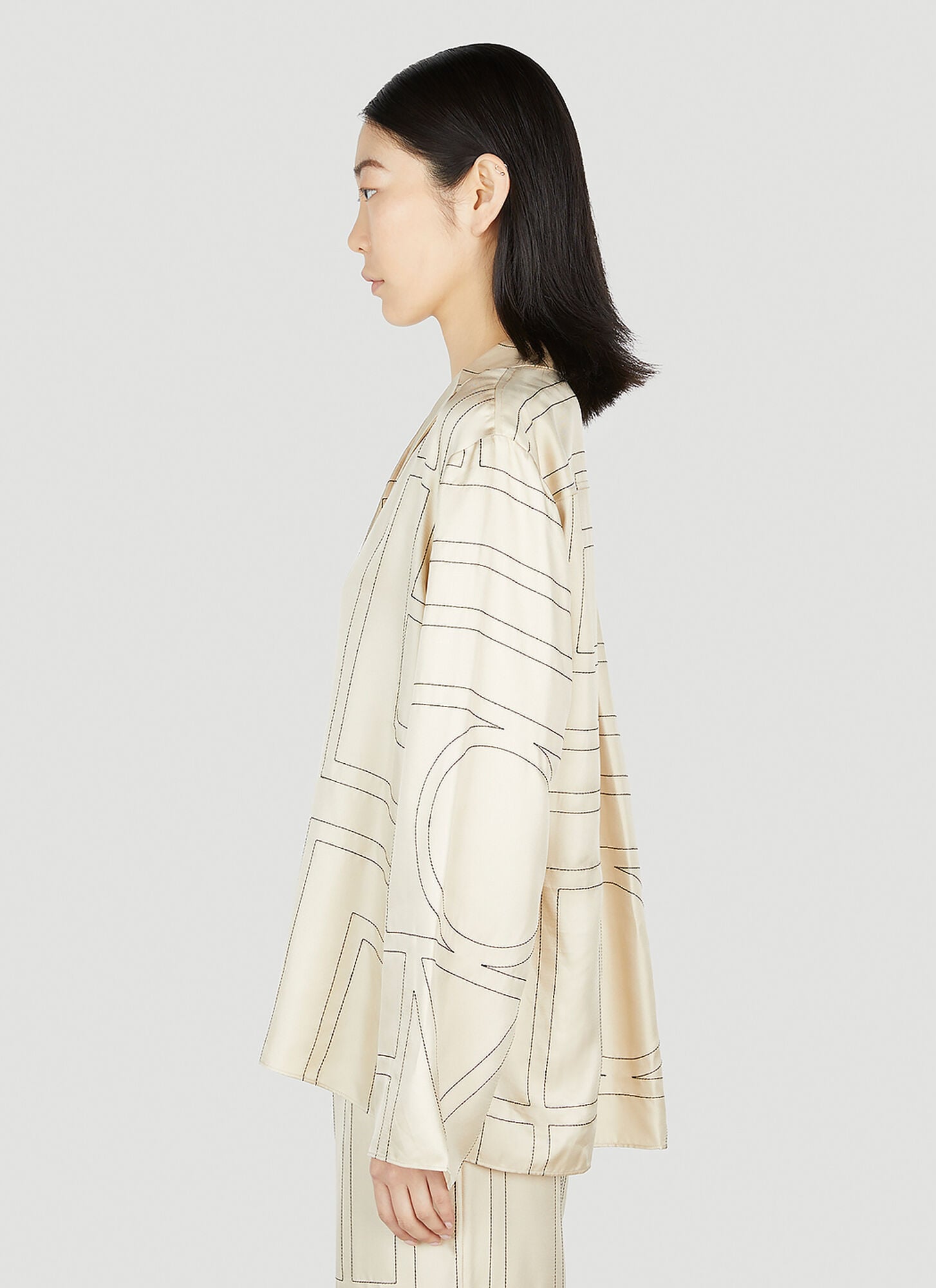  Toteme Toteme Monogram Pyjama Shirt - Frau Hemden Beige Fr - 40 