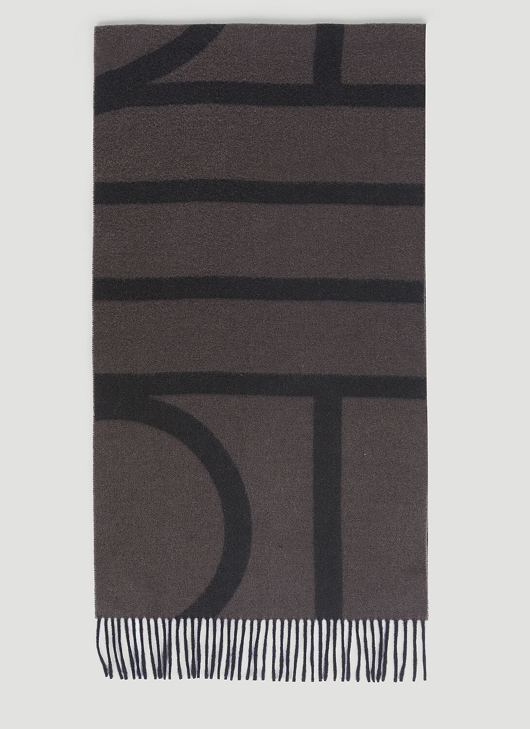 Toteme silk scarf with striped monogram – AUMI 4