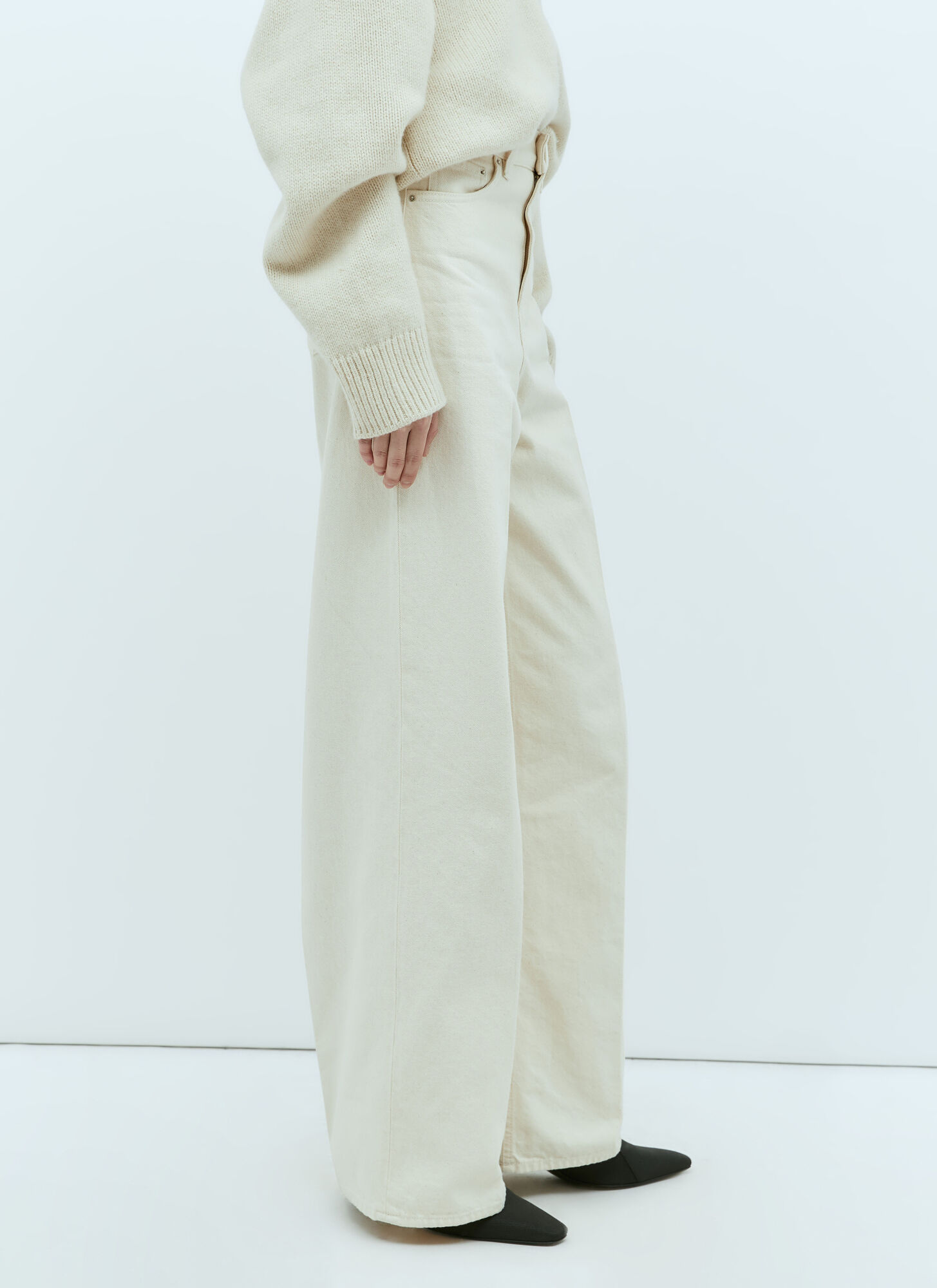  Toteme Toteme Wide Leg Jeans - Frau Jeans Beige 29 
