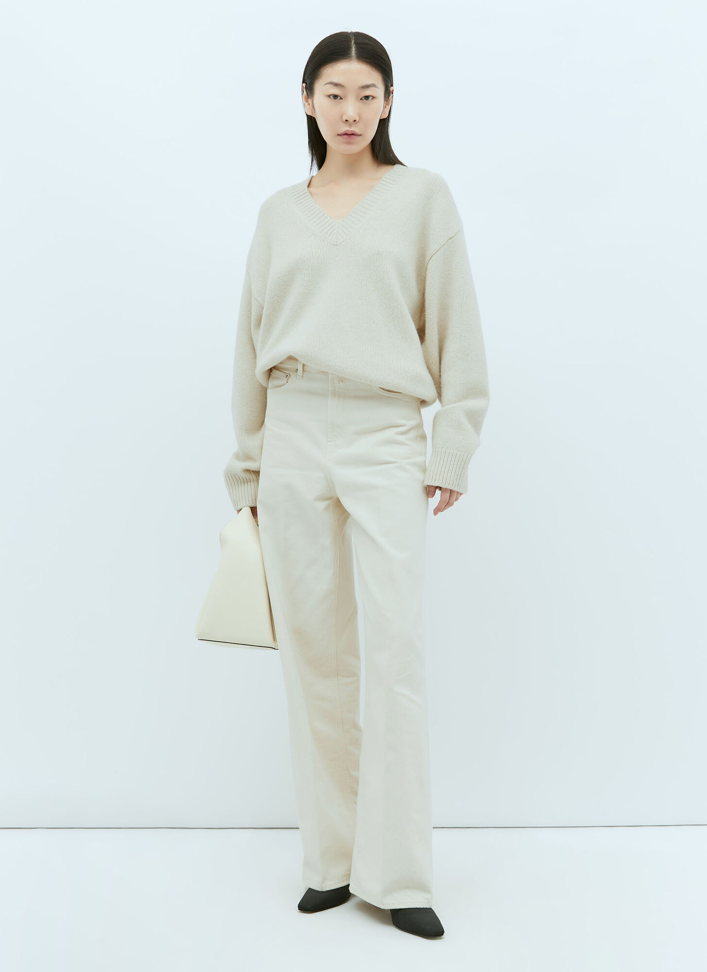  Toteme Toteme Wide Leg Jeans - Frau Jeans Beige 29 