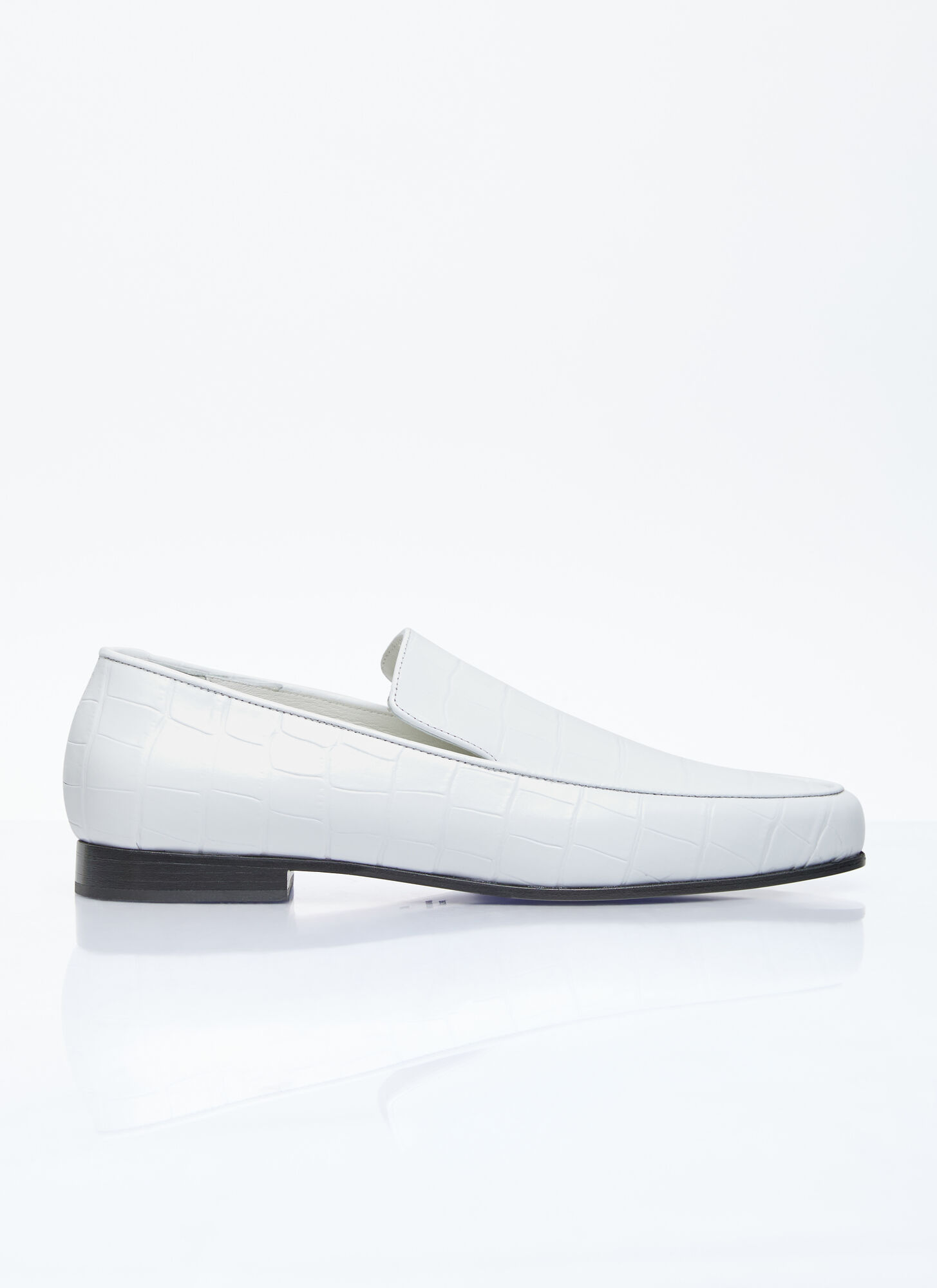 TOTEME Croco Oval Loafers - Woman Loafers White Eu - 36　TOTEME クロコ オーバル ローファー - 女性ローファー ホワイト EU - 36 TOTEME