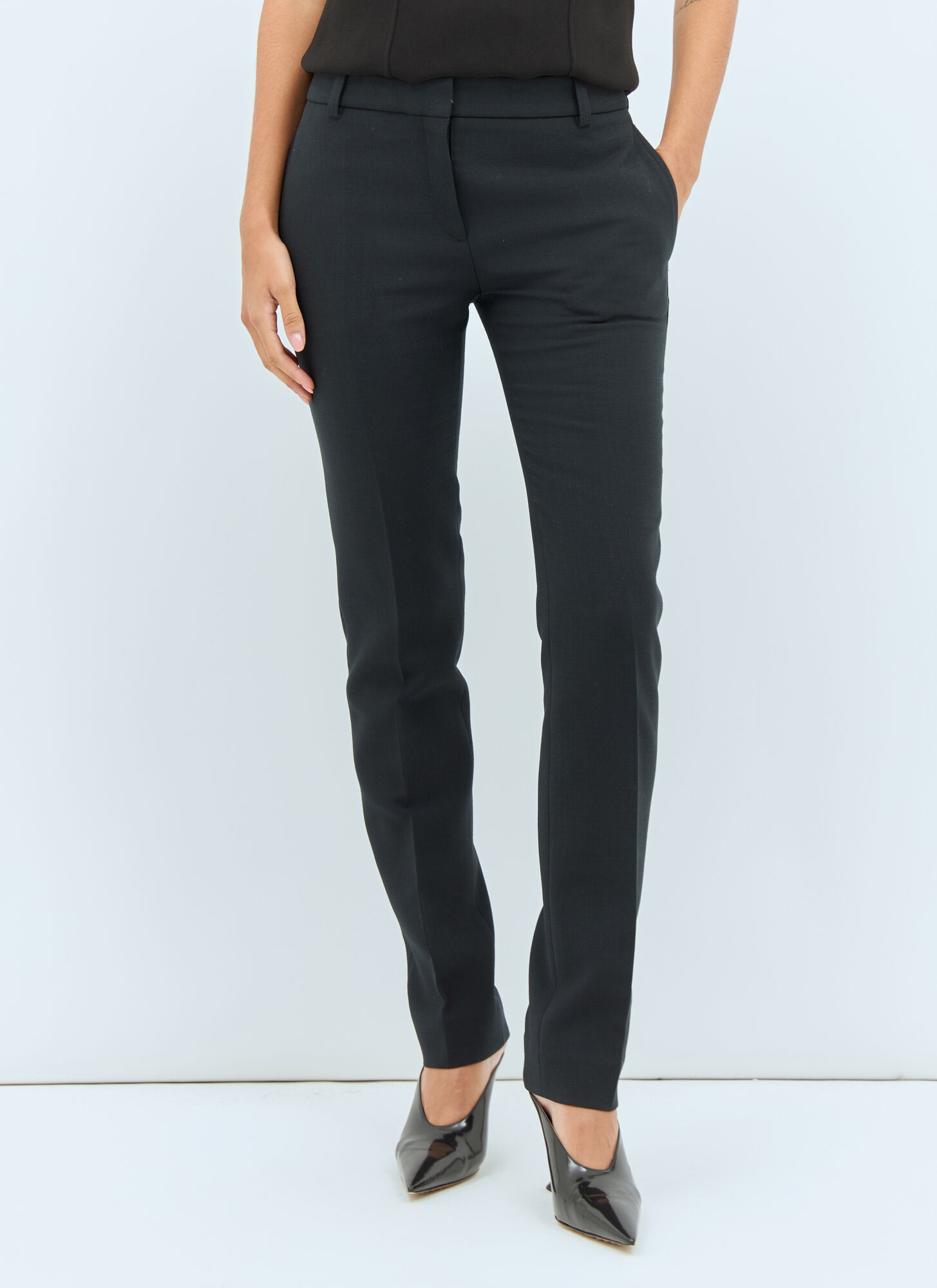 Toteme Women's Black Low-Waist Slim Pants - Woman Pants Fr - 34