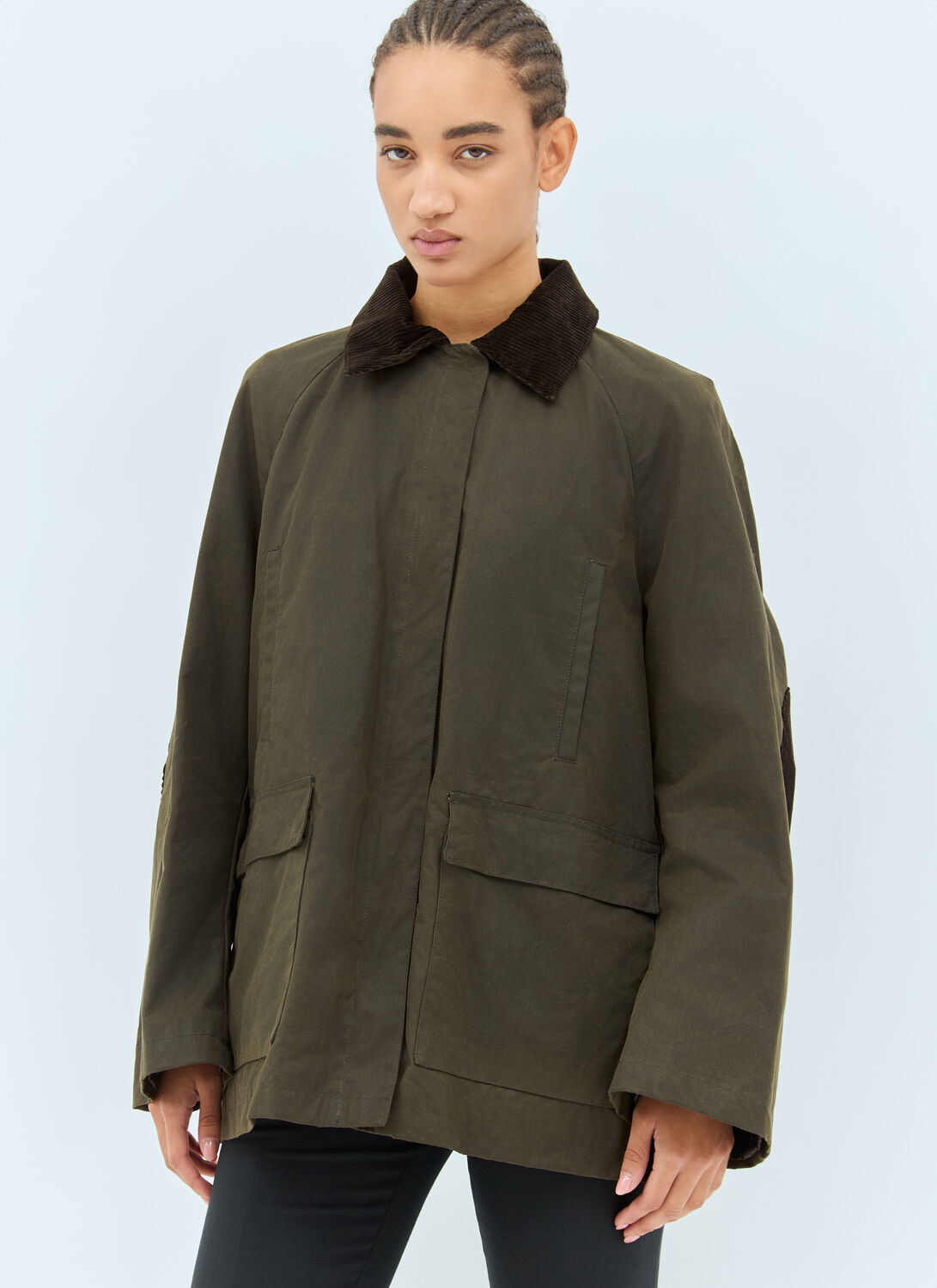 Totême Padded Cotton Country Jacket In Green