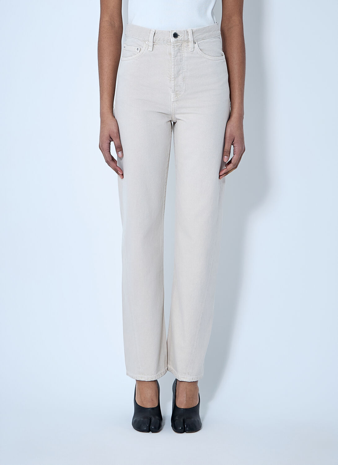 Totême Toteme Women Twisted Seam Jeans In Gray