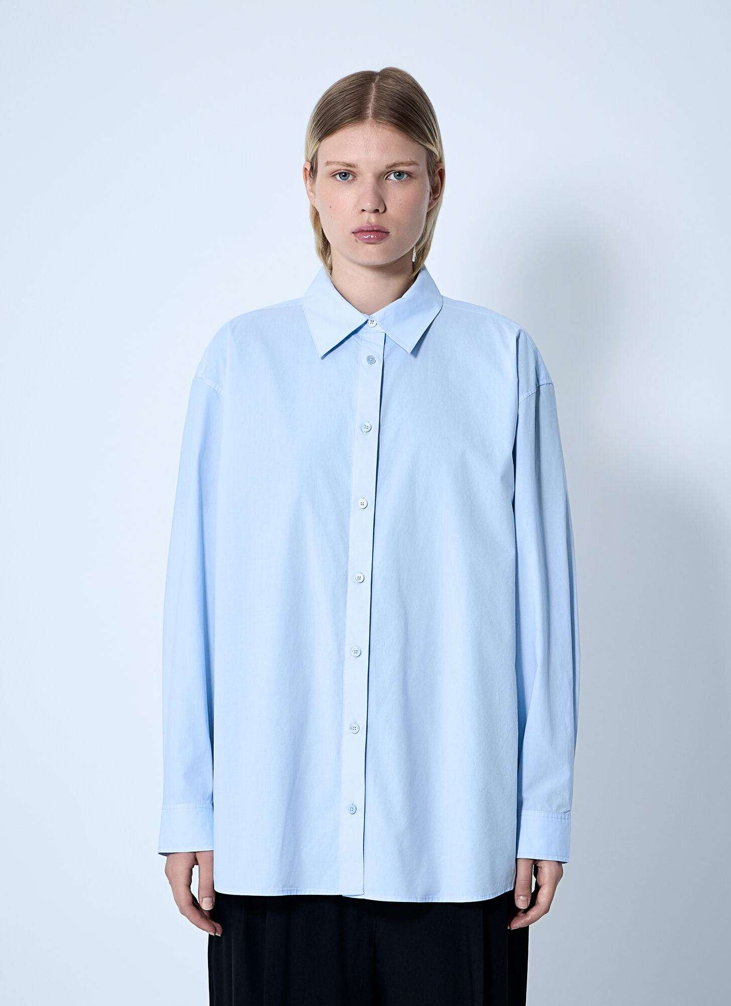 Toteme Women's Light Blue Classic Tumbled Shirt - Woman Shirts Eu - 36