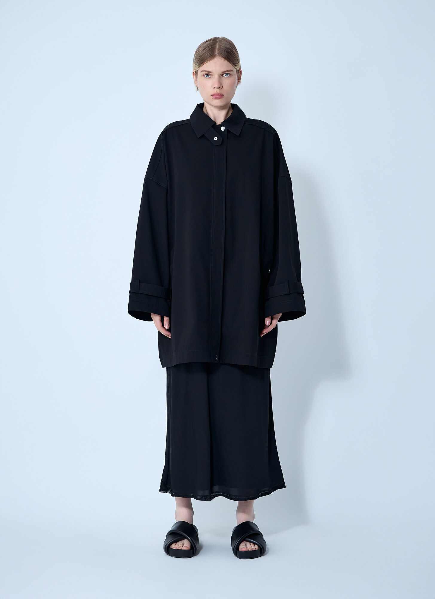Toteme Women's Black Oversized Trench Jacket - Woman Jackets Eu - 36
