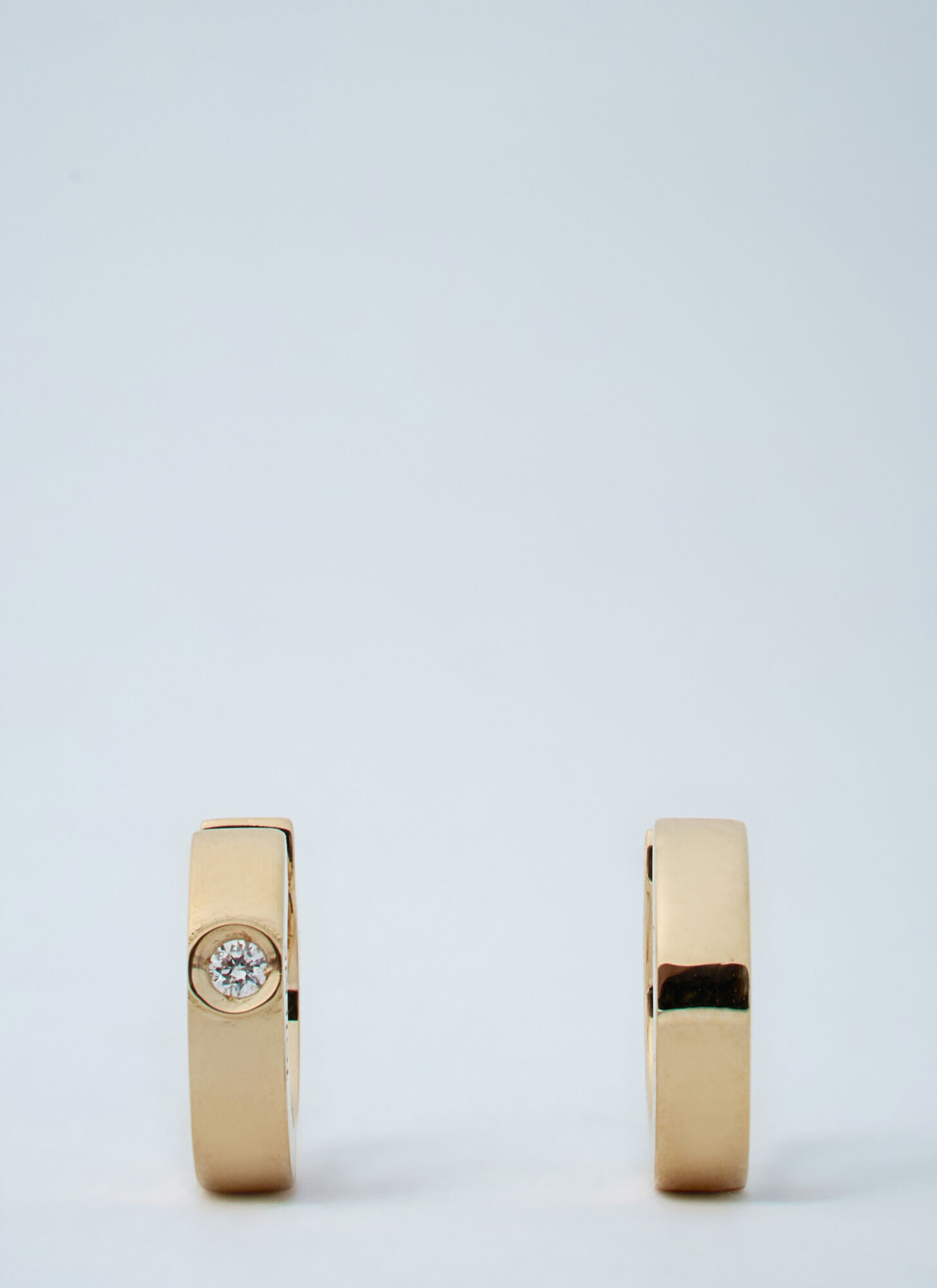 Totême Bezel Diamond Hoops