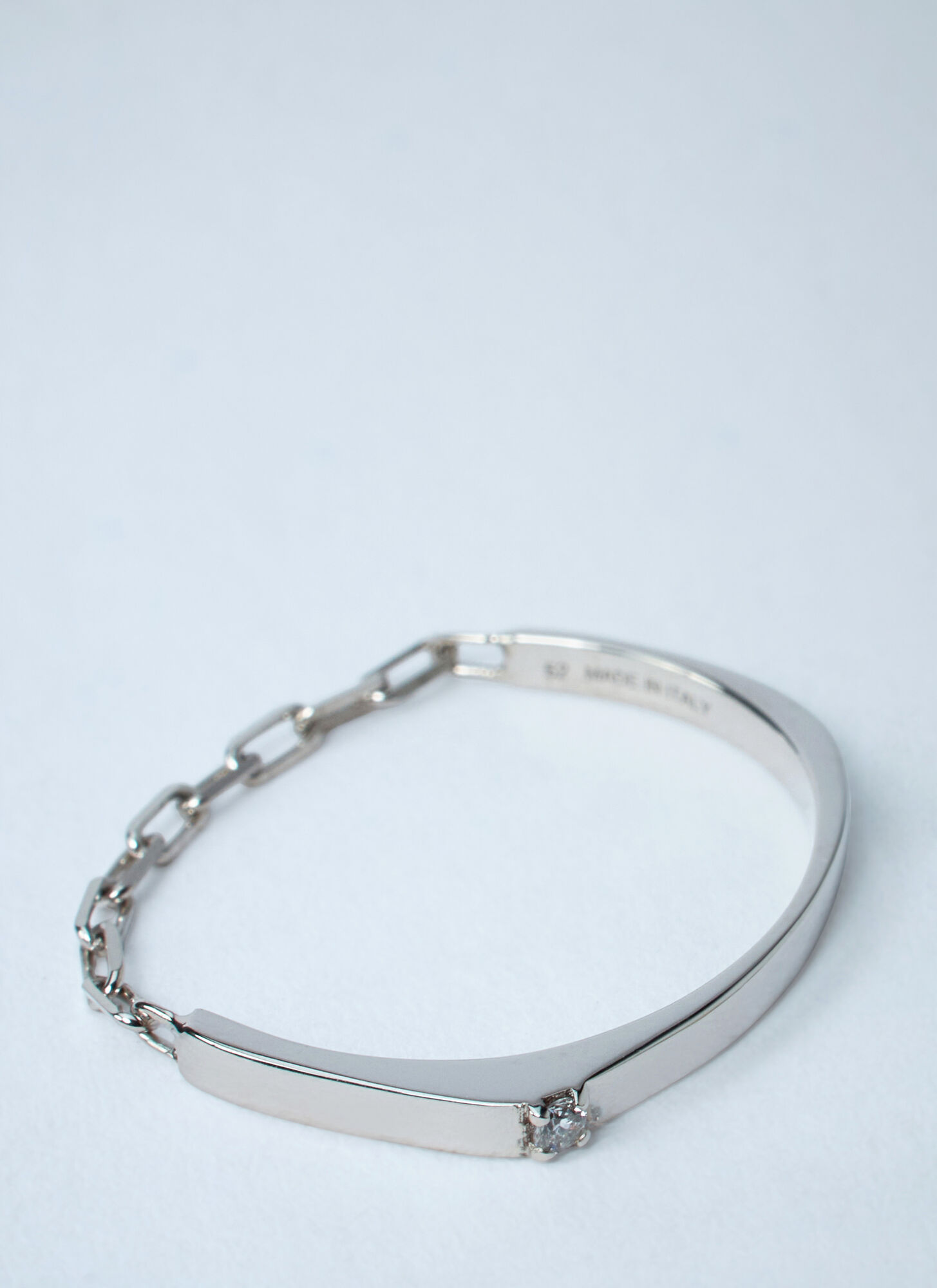  Toteme Toteme Diamond Chain Ring - Frau Schmuck Silver Fr - T52 