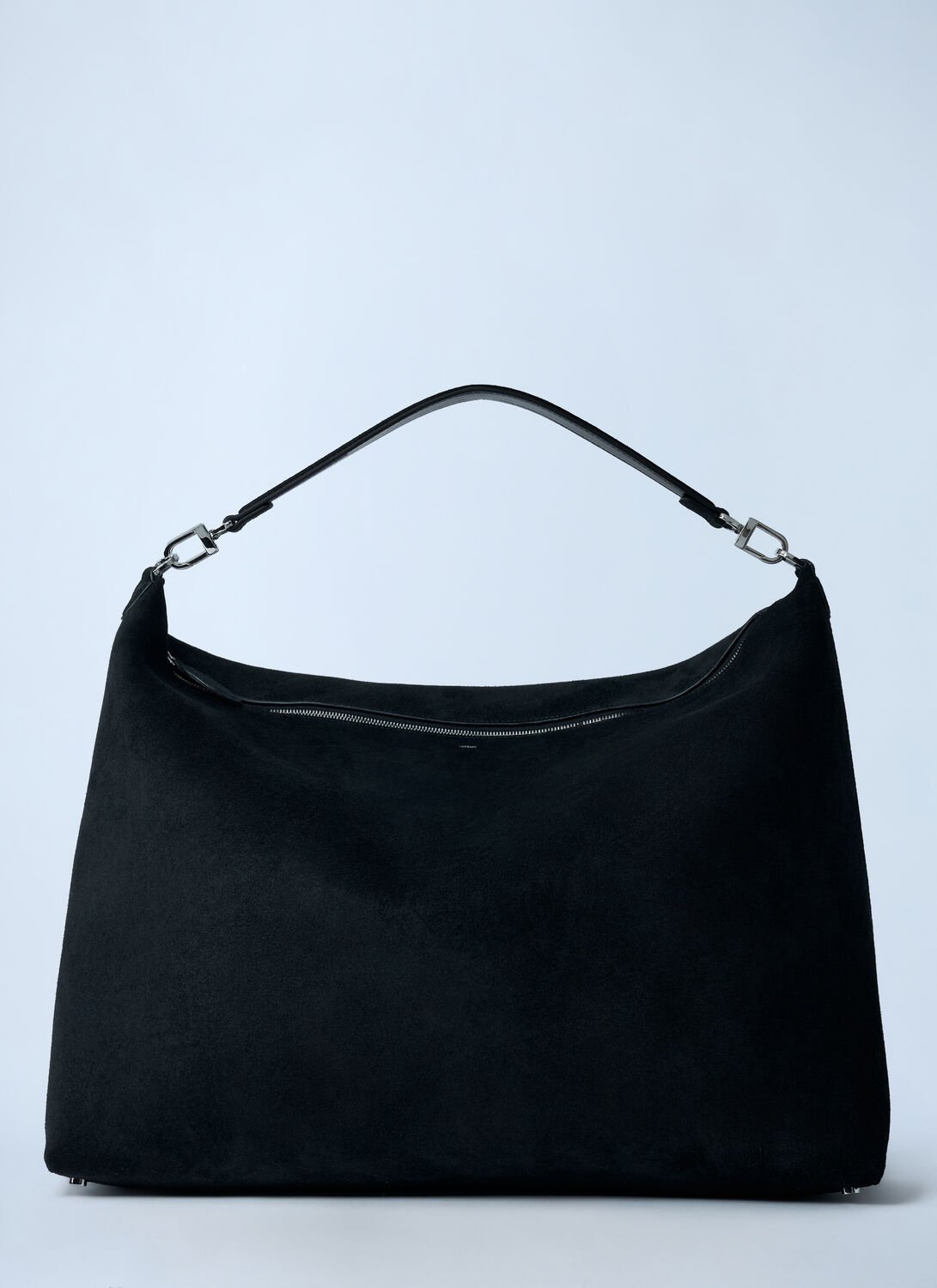 Totême Suede Scoop Tote Bag In Black