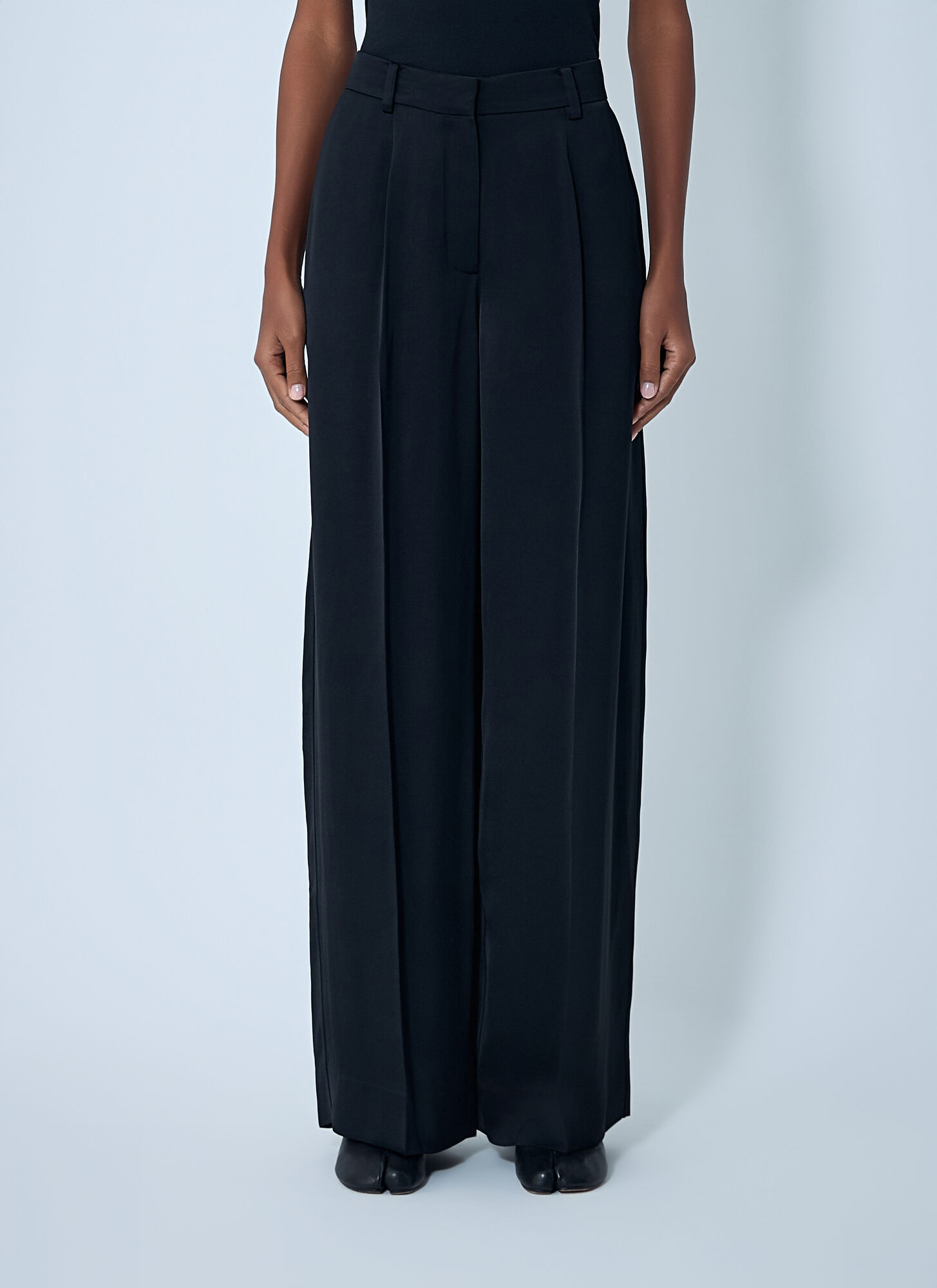TOTEME Satin Pants - Woman Pants Black Fr - 40　TOTEME サテン パンツ - 女性パンツ ブラック Fr - 40 TOTEME