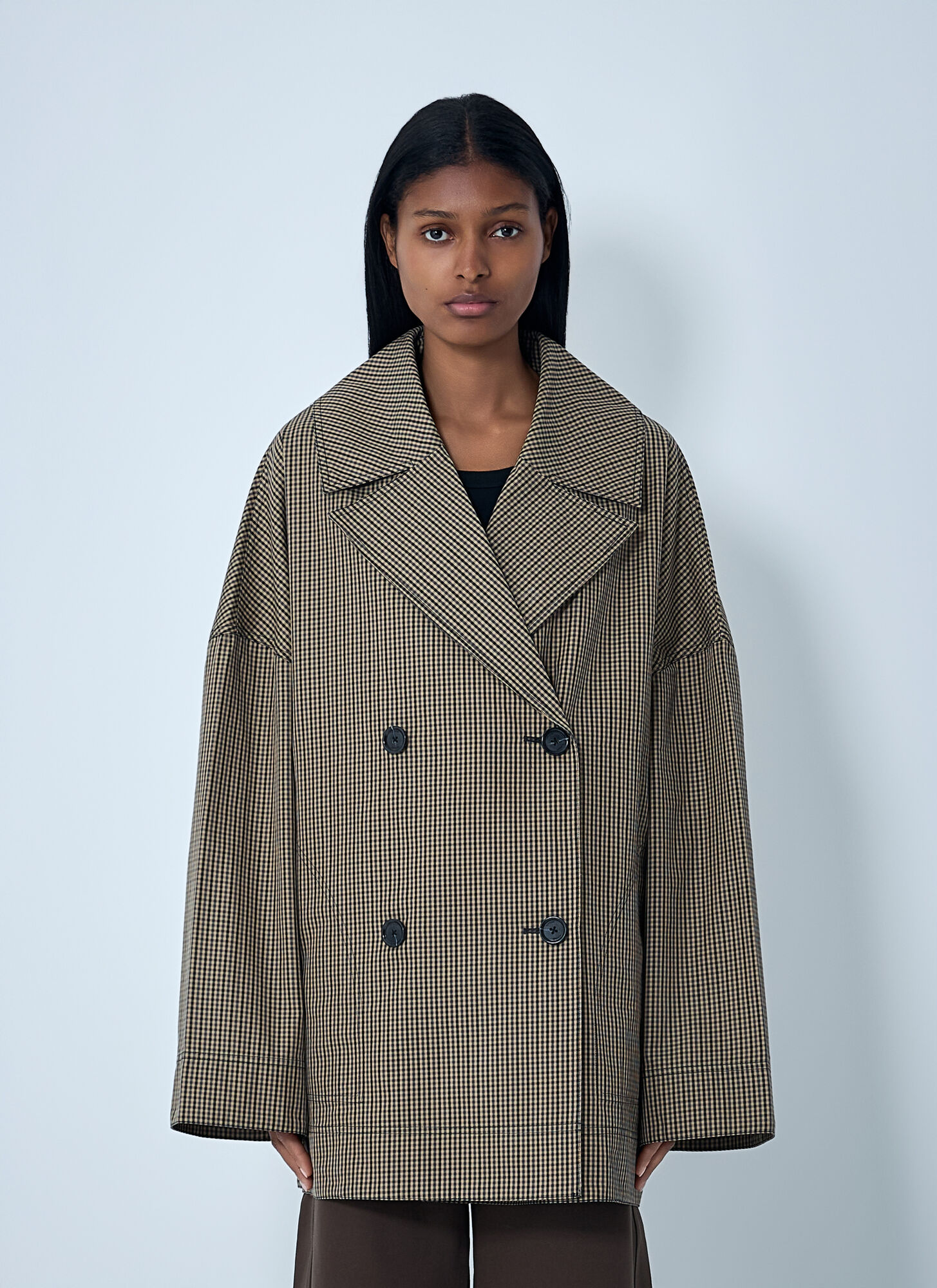 Totême Herringbone Cotton Jacket In Neutral