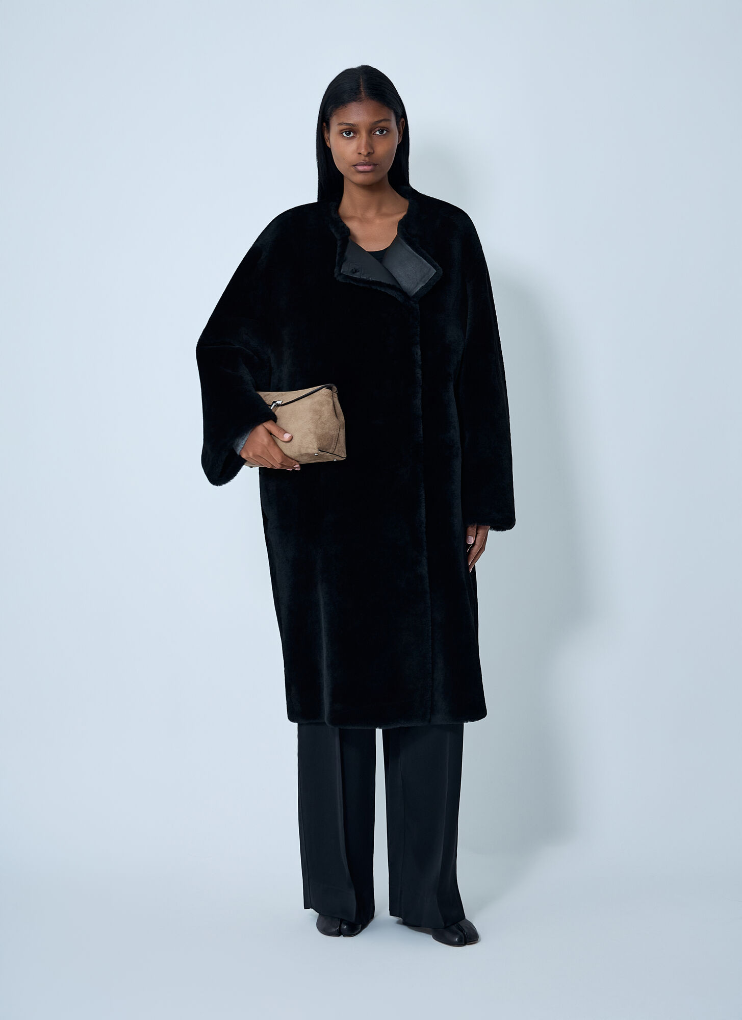  Toteme Toteme Shearling Coat - Frau Mäntel Black Fr - 34 