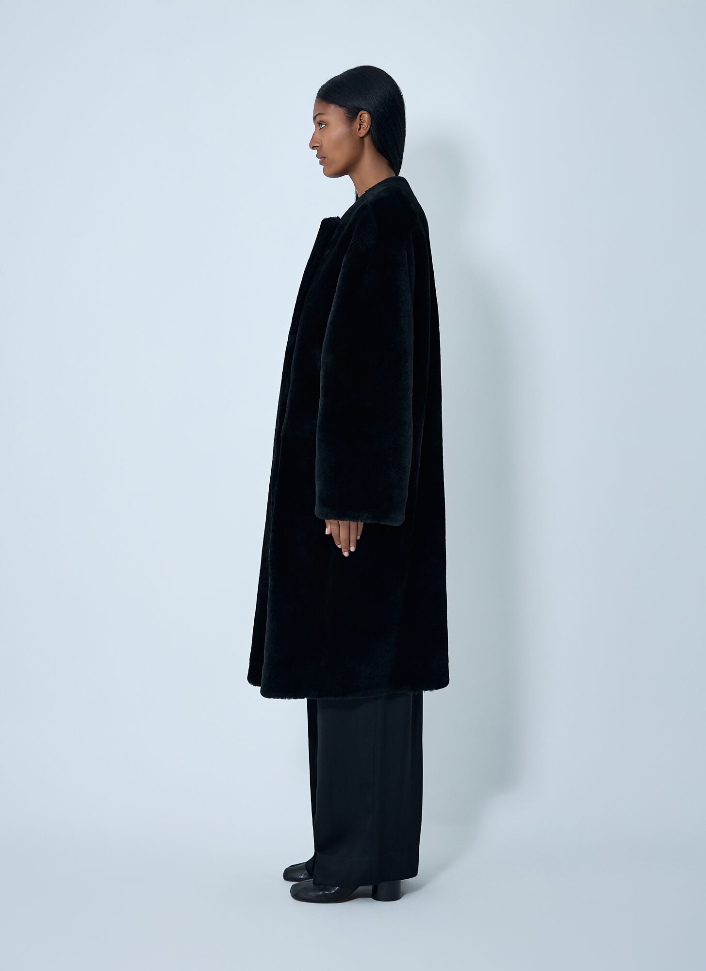  Toteme Toteme Shearling Coat - Frau Mäntel Black Fr - 34 