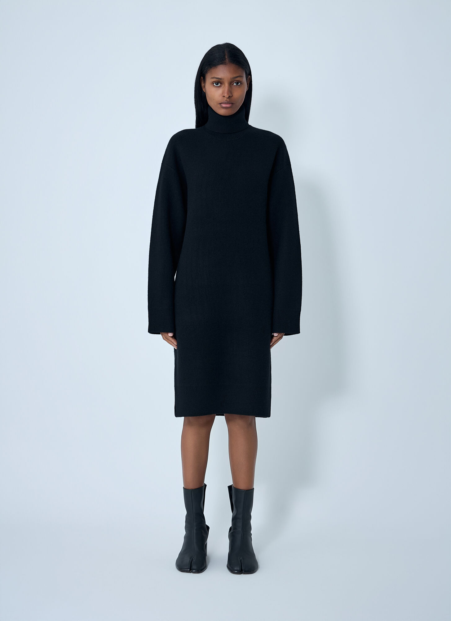 Totême Turtleneck Mini Dress In Blue