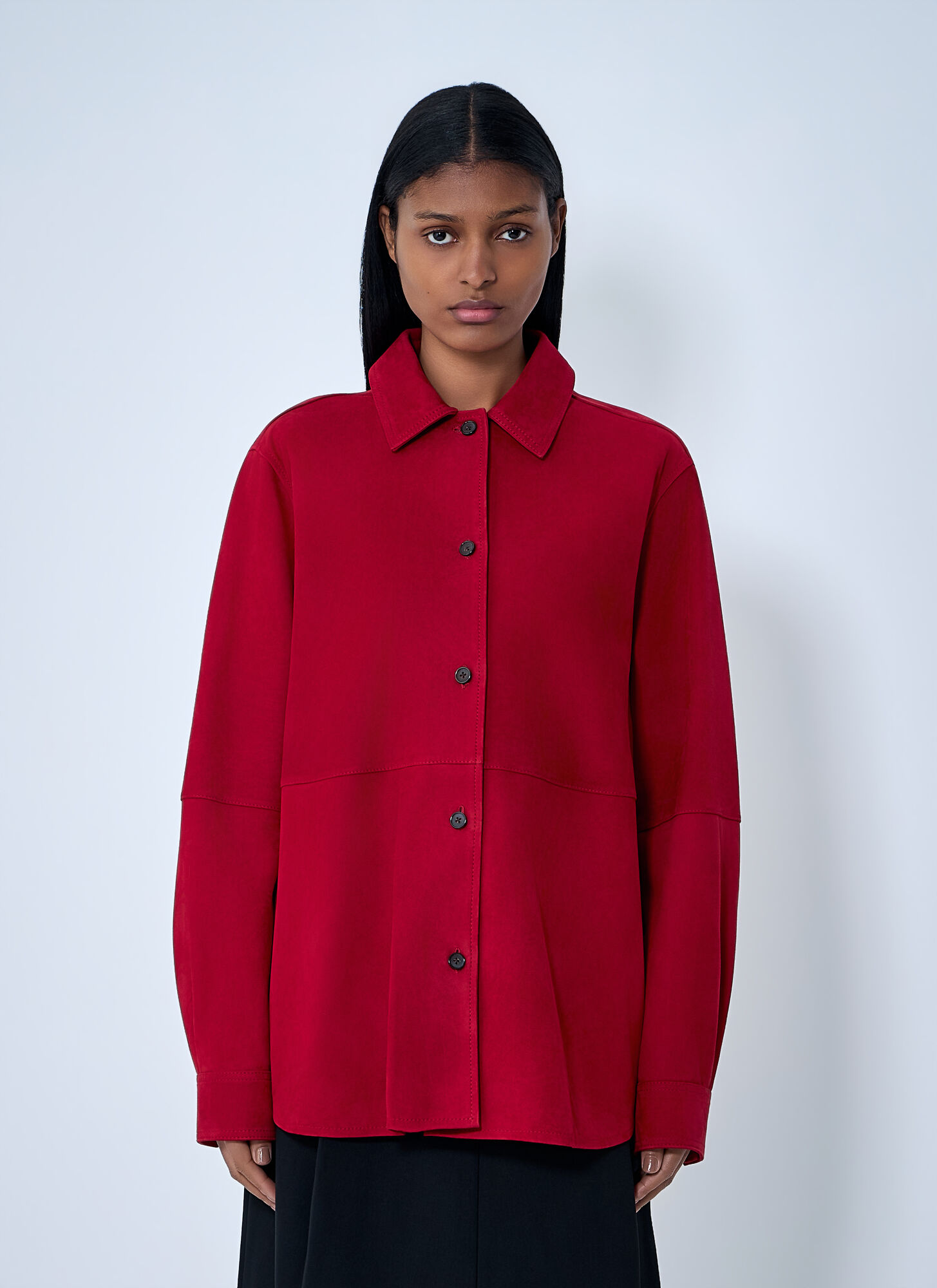 Toteme Women's Coral Suede Overshirt - Woman Shirts Fr - 36