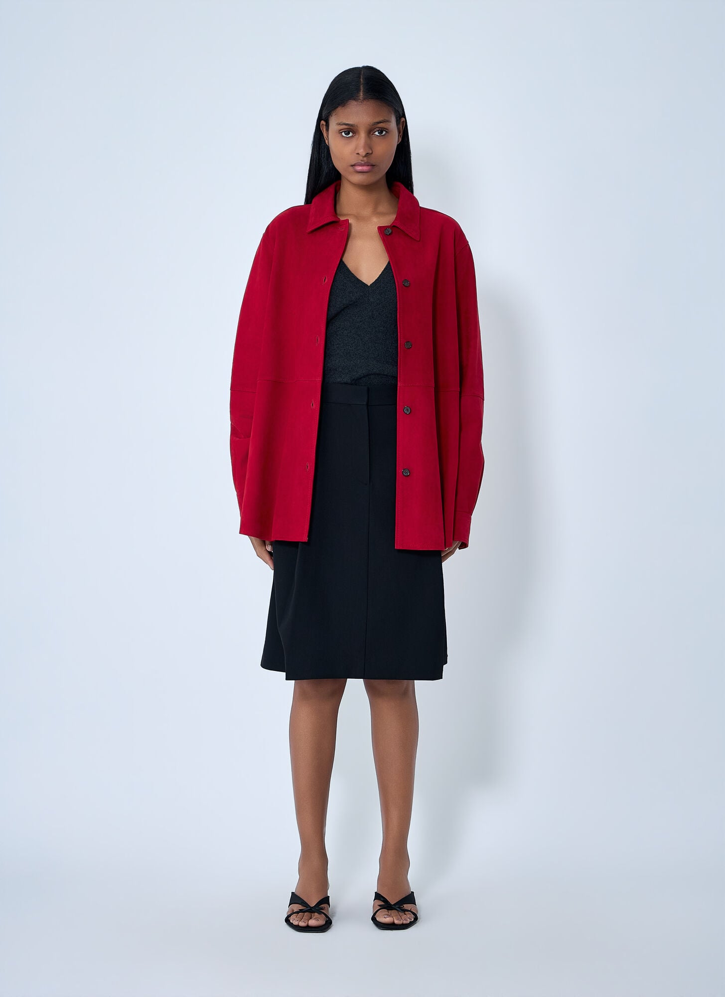  Toteme Toteme Suede Overshirt - Frau Hemden Coral Fr - 34 