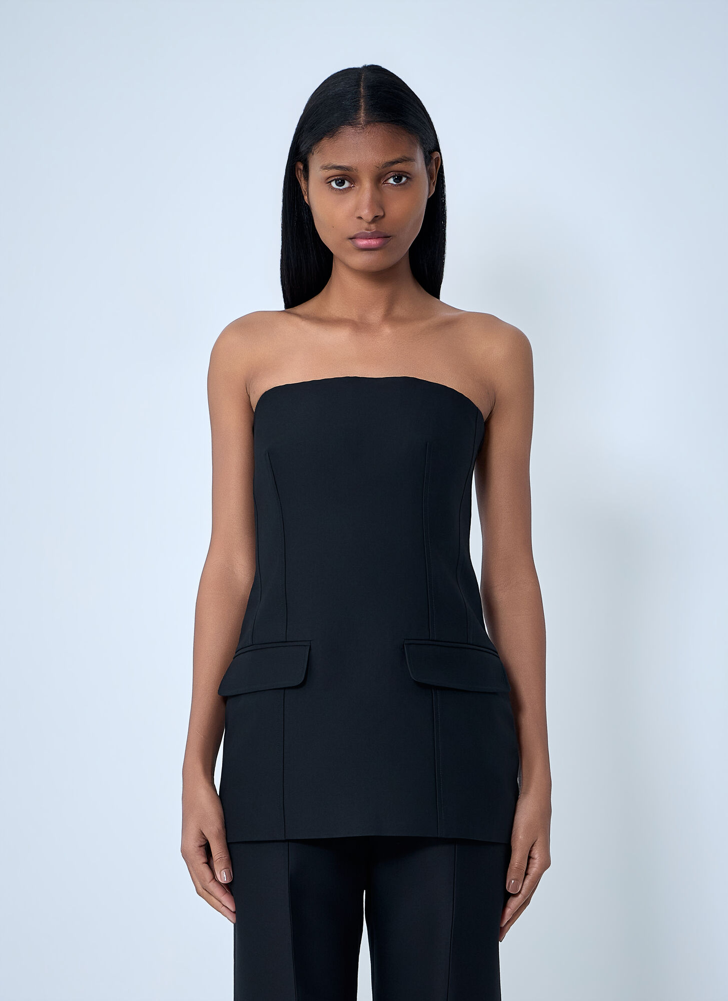 TOTEME Crepe Pocket Top - Woman Tops Black Fr - 40　TOTEME クレープ ポケット トップ - 女性トップス ブラック Fr - 40 TOTEME