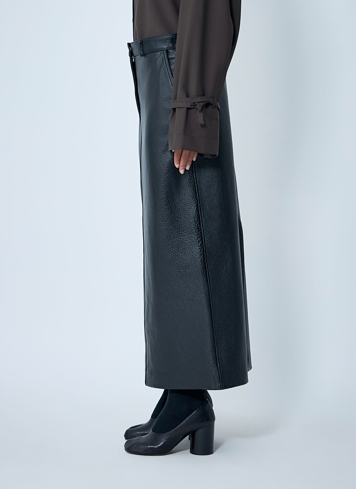  Toteme Toteme Leather Skirt - Frau Röcke Black Fr - 38 