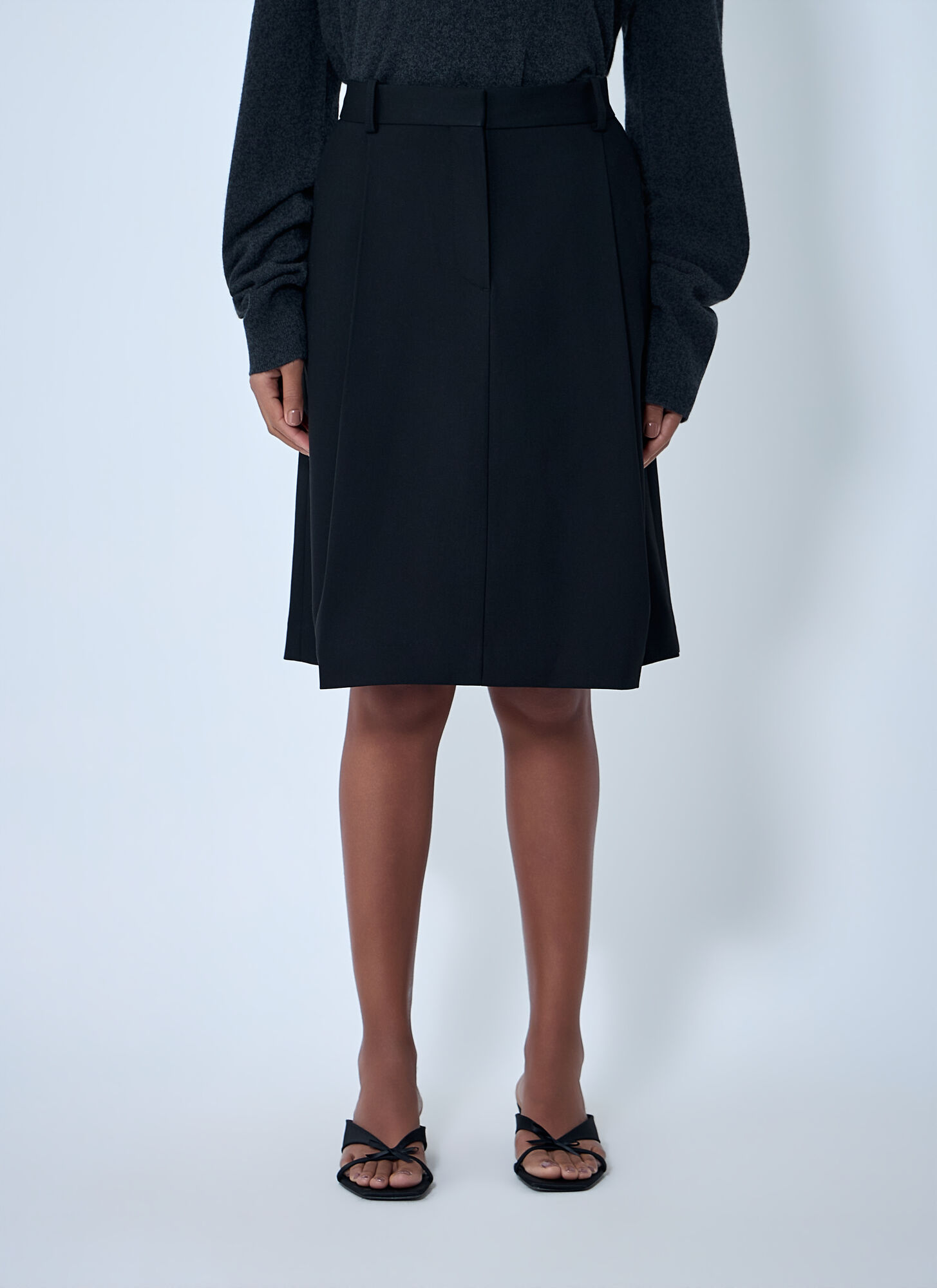 Toteme Donna Nero Tailored Pleated Skirt - Woman Skirts Fr - 36