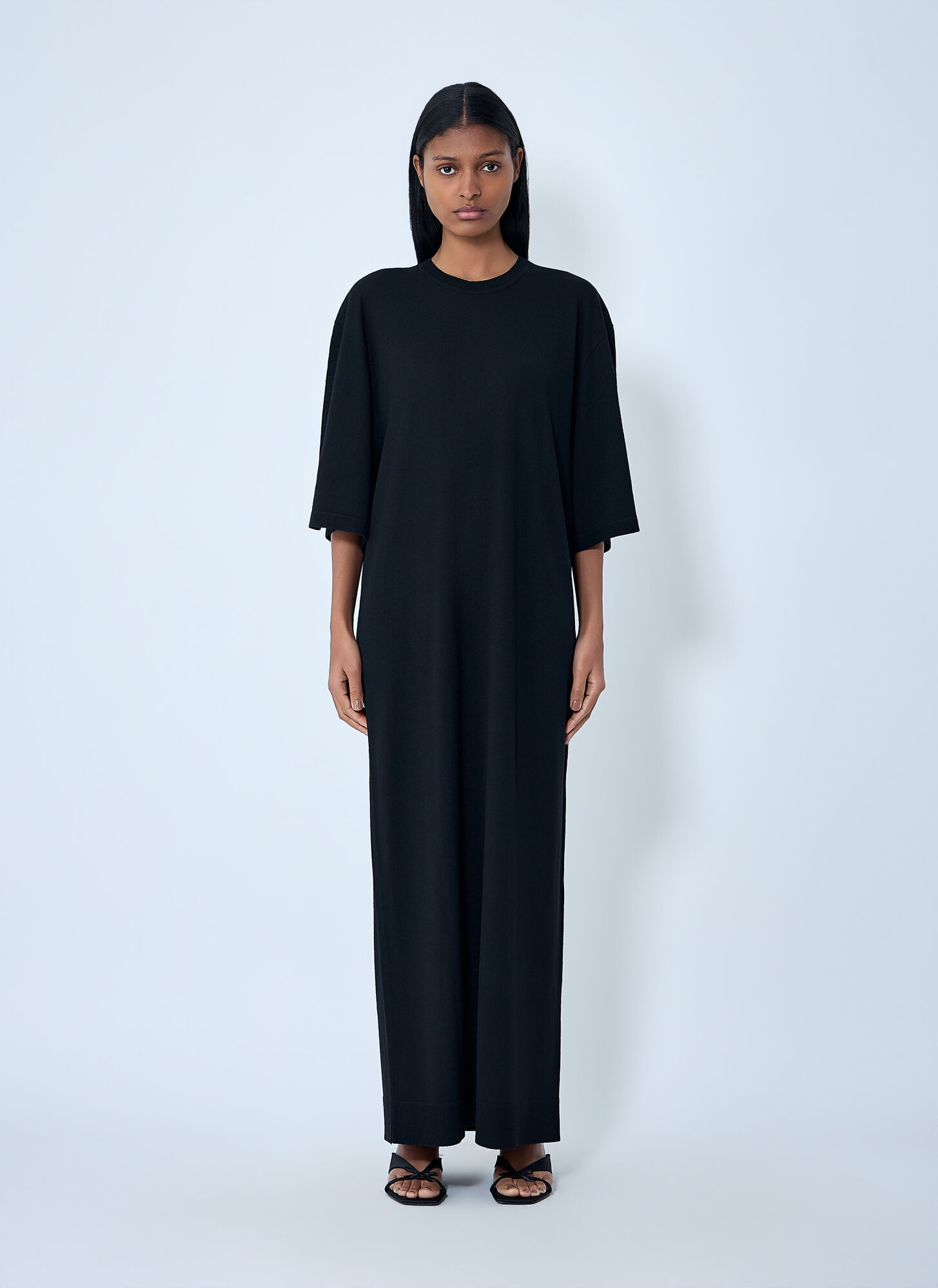 TOTEME Knit Tee Dress - Woman Dresses Black M　TOTEME ニット ティー ドレス - 女性ドレス ブラック M TOTEME