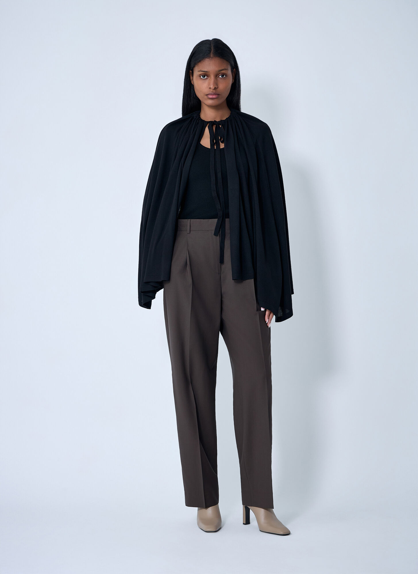  Toteme Toteme Drawstring Cape - Frau Strick Black S 