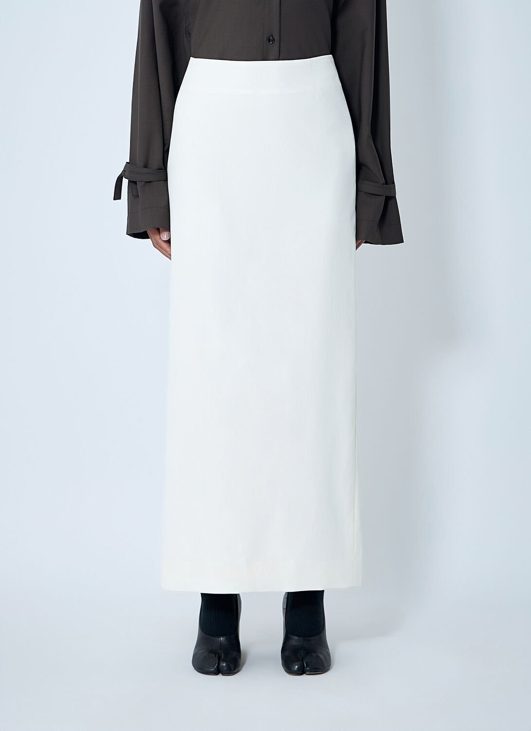 Totême Light Wool Skirt In White