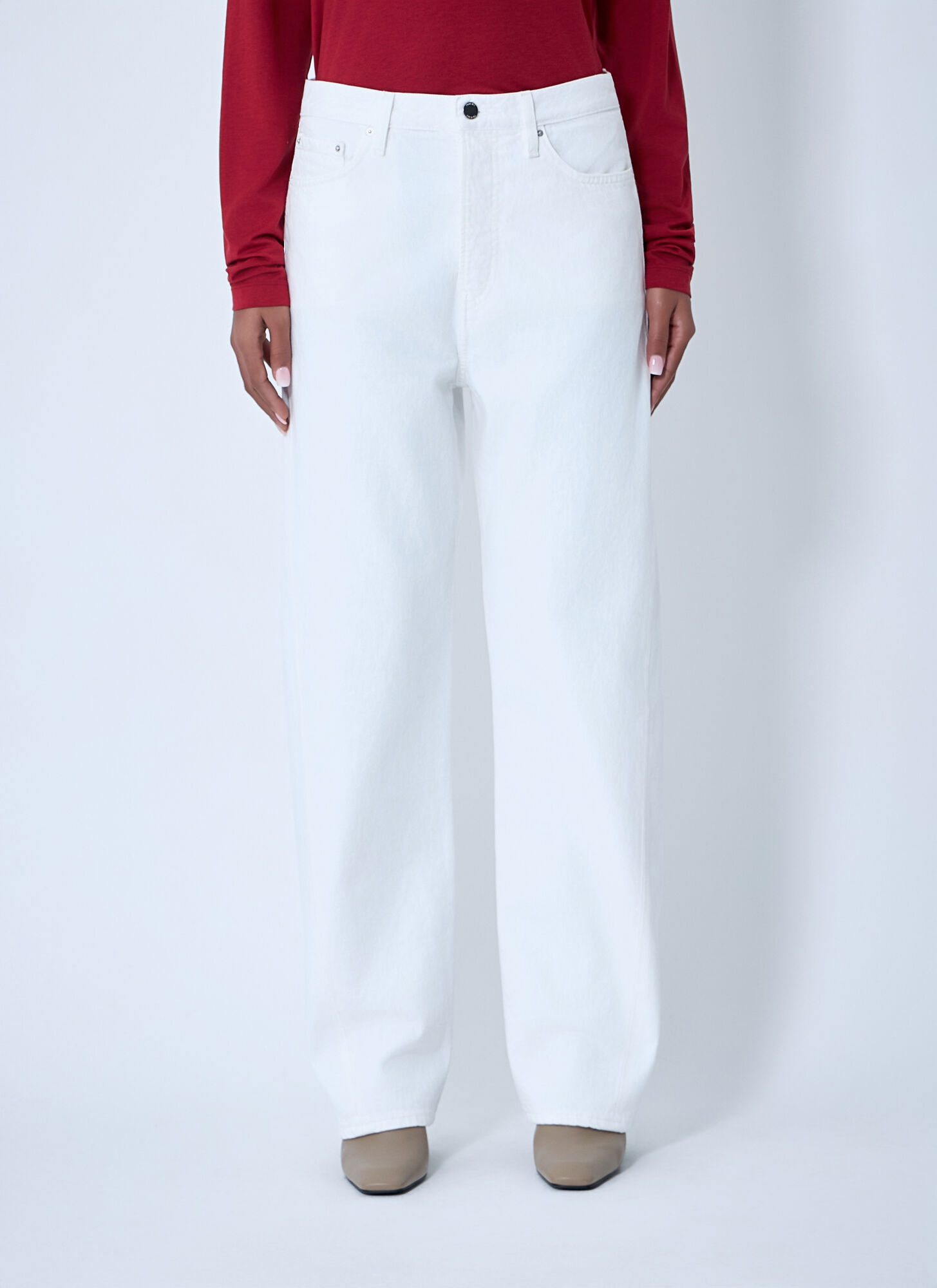 Toteme Women's Cream Twisted Seam Jeans - Woman Jeans 25