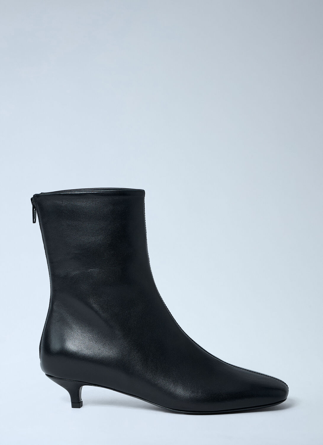Totême Classic Day Leather Ankle Boots In Black