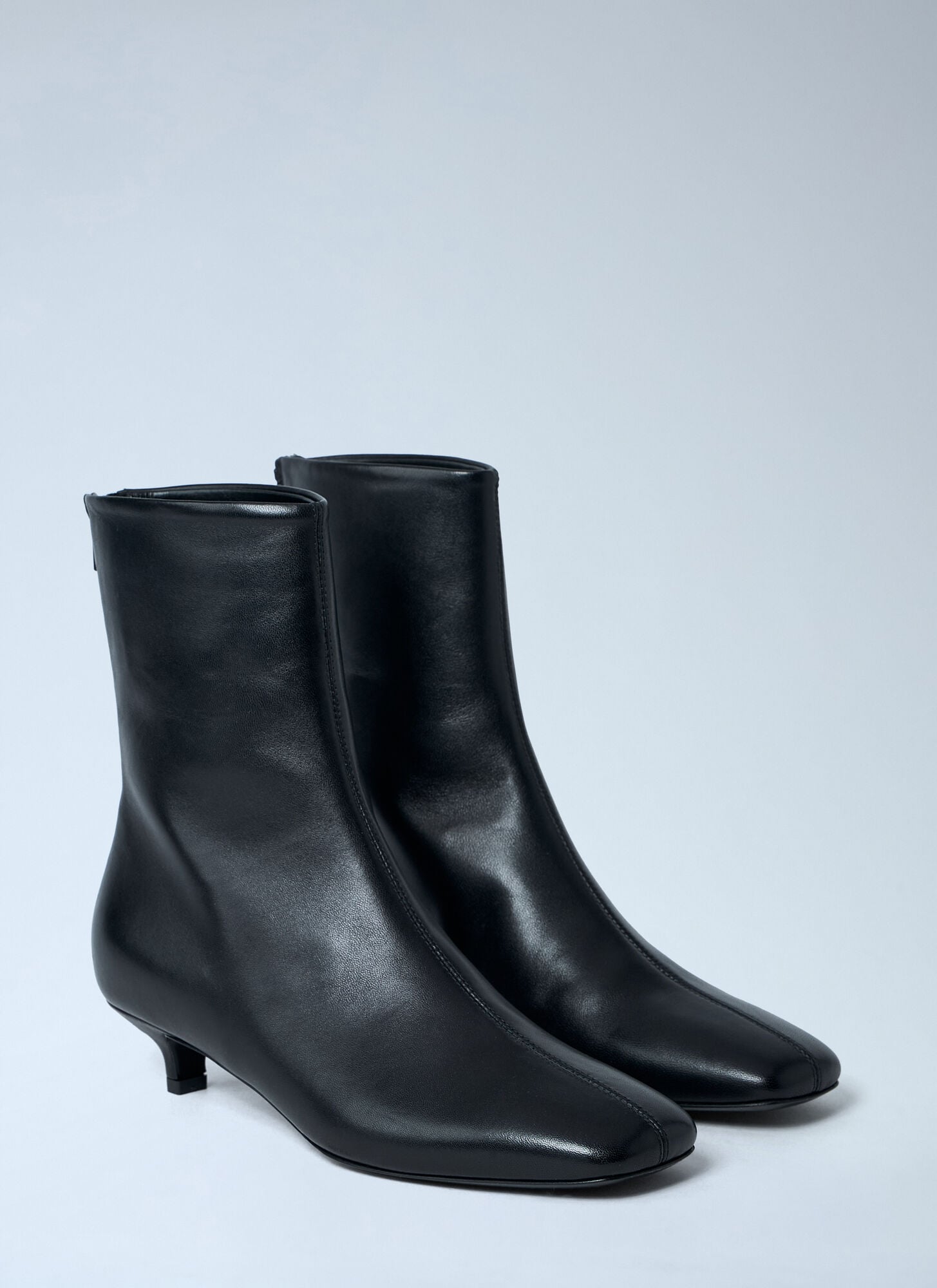  Toteme Toteme Classic Day Leather Ankle Boots - Frau Stiefel Black Eu - 37 