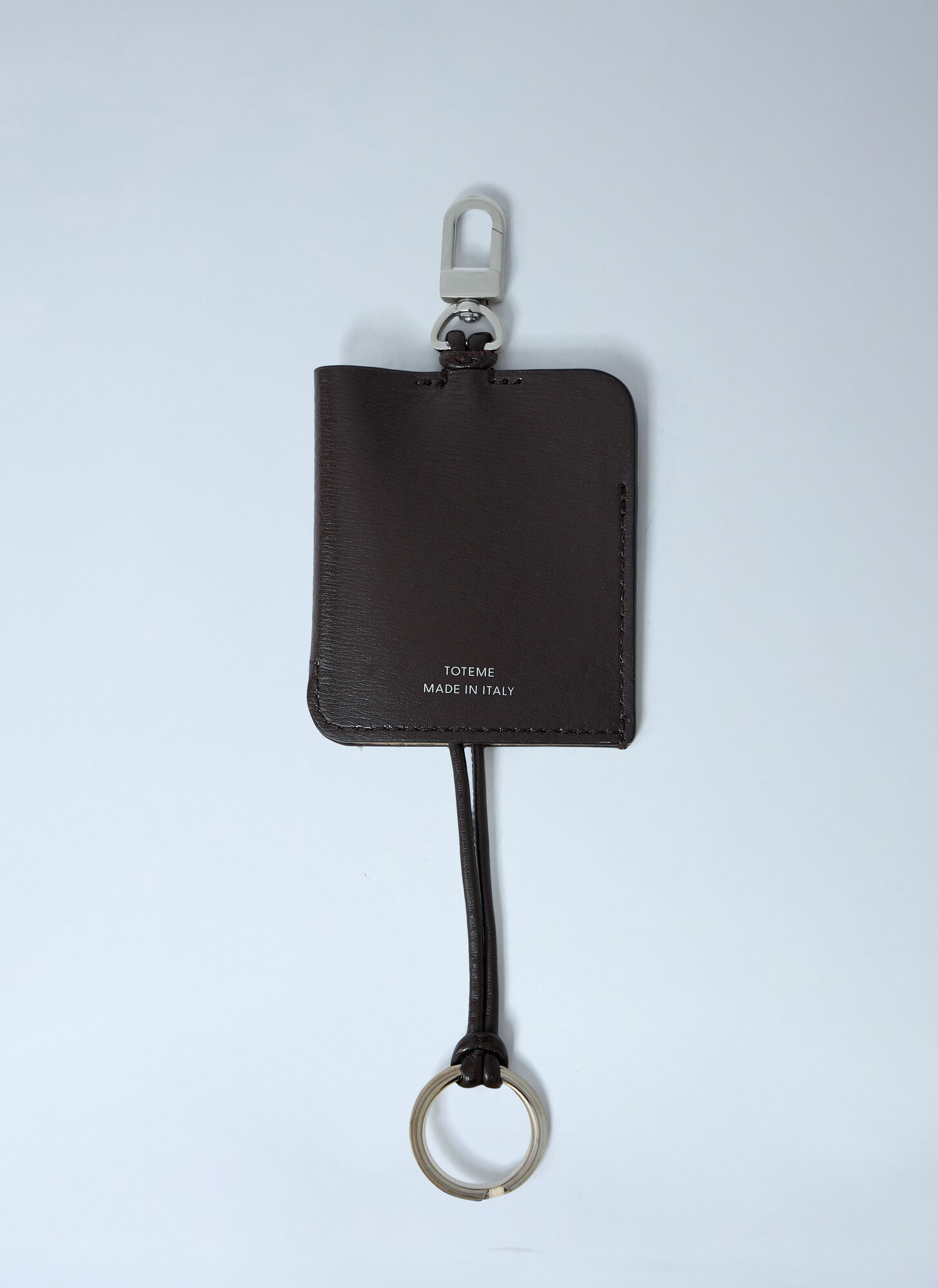 Toteme TOTEME Polished Leather Logo Keyring - Woman Keyrings Brown One Size　TOTEME ポリッシュ レザー ロゴ キーリング - 女性用キーリング ブラウン フリー サイズ