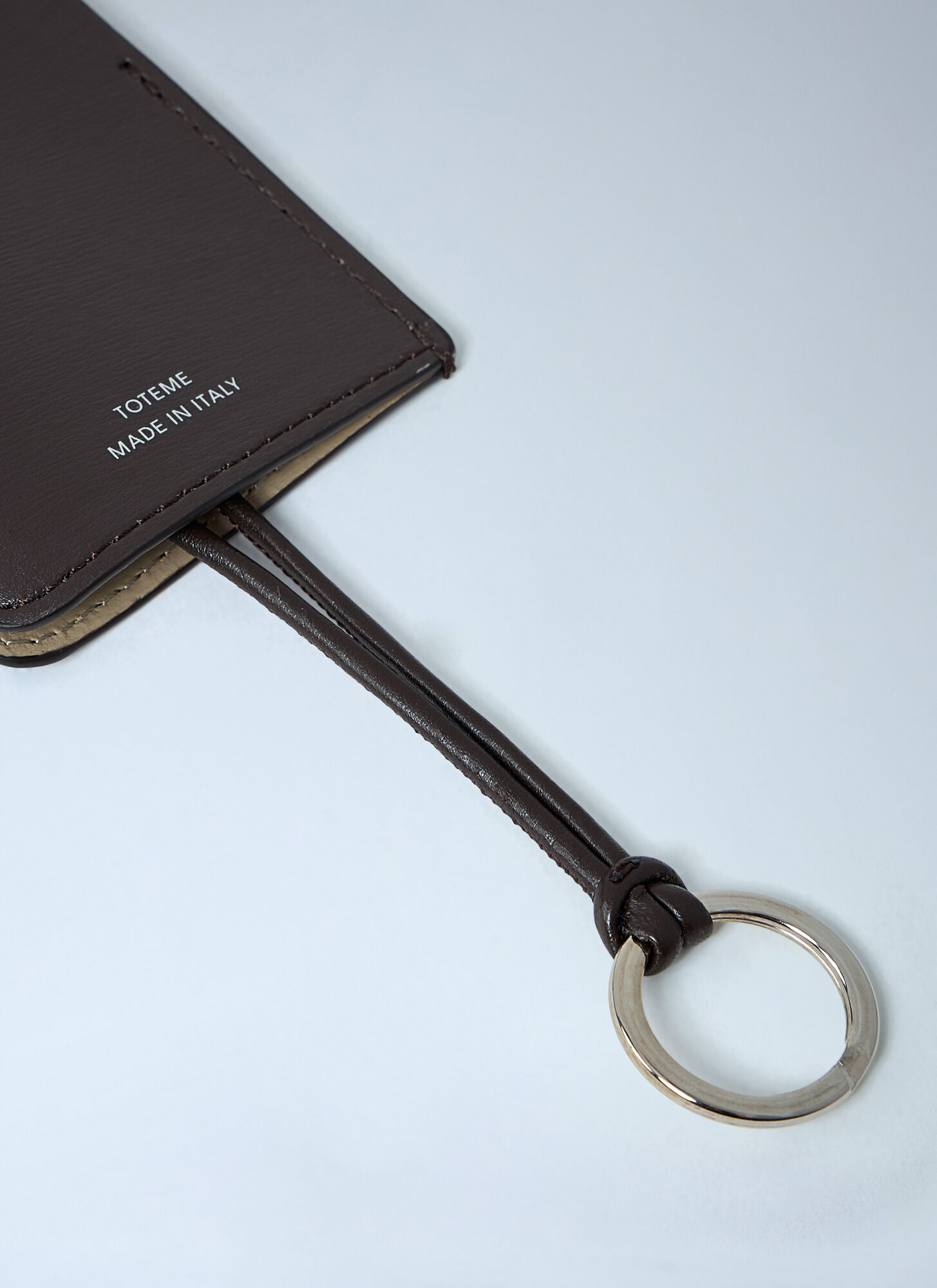  Toteme Toteme Polished Leather Logo Keyring - Frau Schlüsselringe Brown One Size 