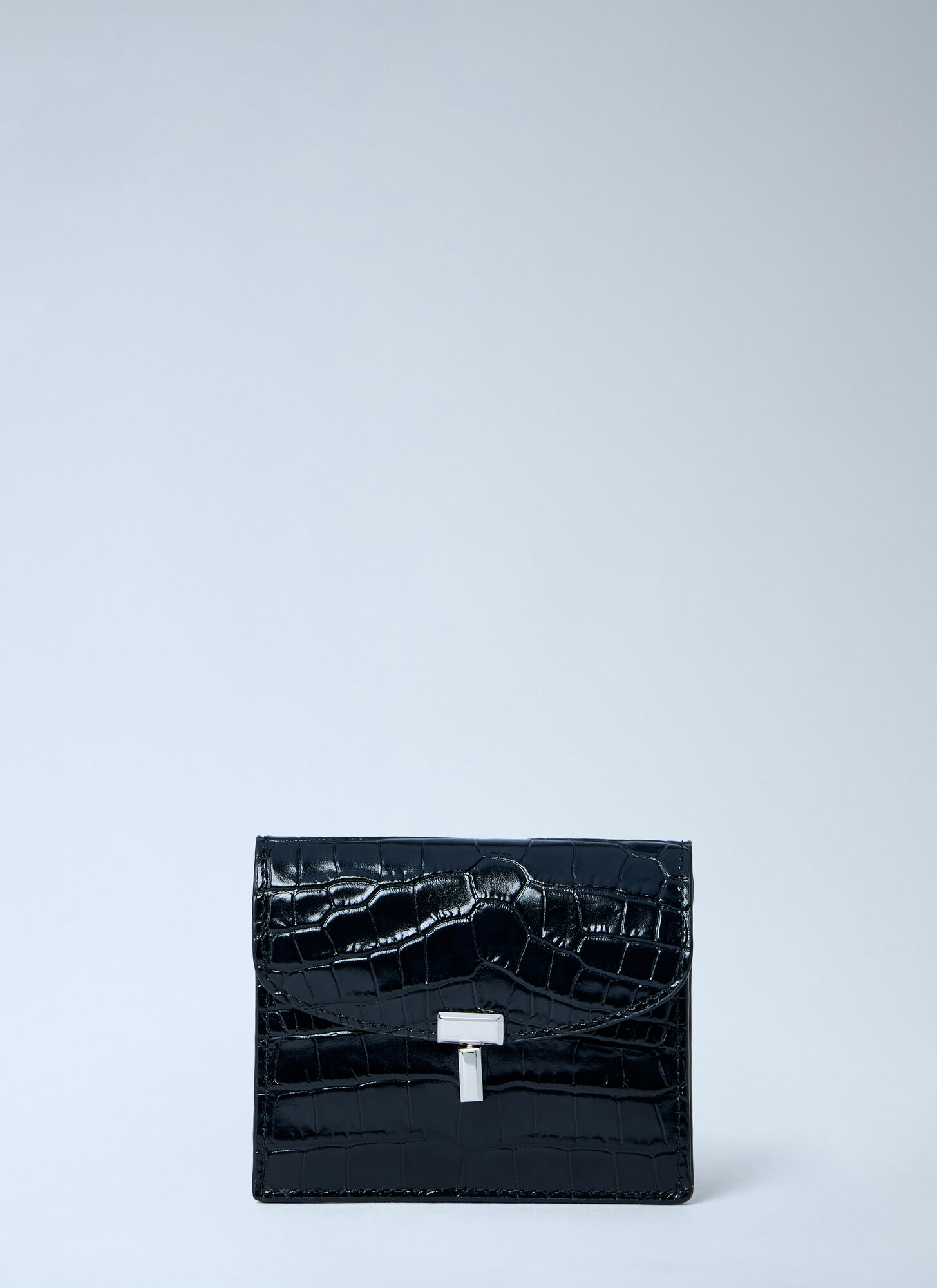 Toteme T-Lock Cardholder - Woman Wallets & Cardholders Black One Size