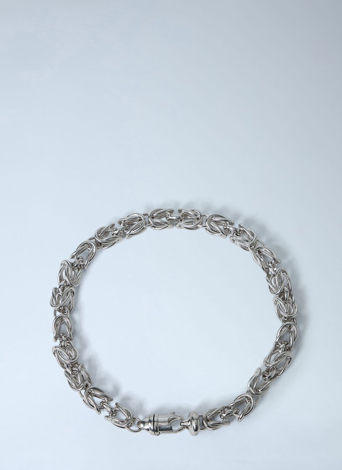 Totême Byzantine Link Statement Collar Necklace In Silver