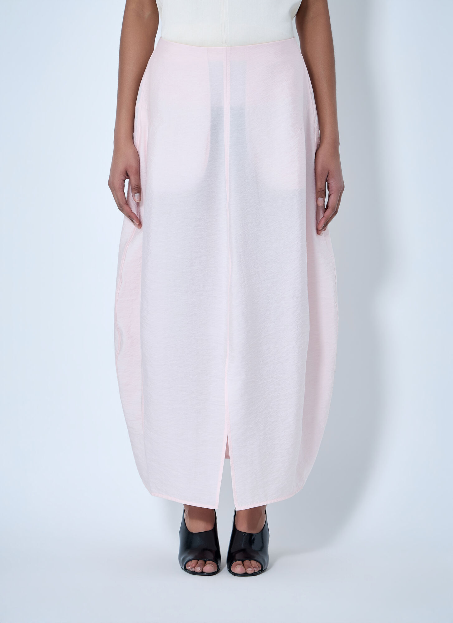 Toteme TOTEME Sheer Overlay Midi Skirt - Woman Skirts Pink Fr - 38　TOTEME シアー オーバーレイ ミディ スカート - 女性スカート ピンク Fr - 38