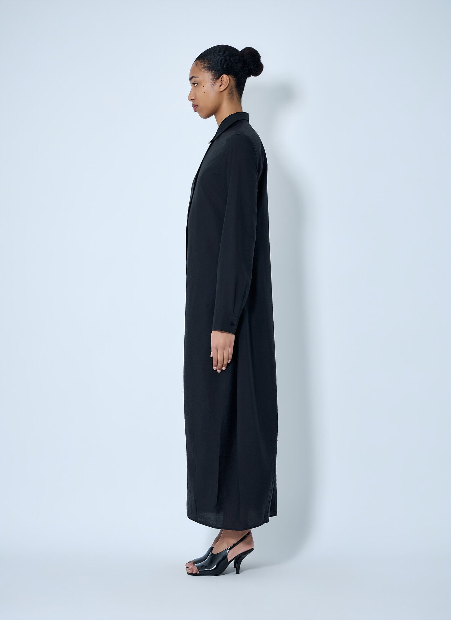  Toteme Toteme Long Button-down Shirt Dress - Frau Kleider Black Fr - 38 