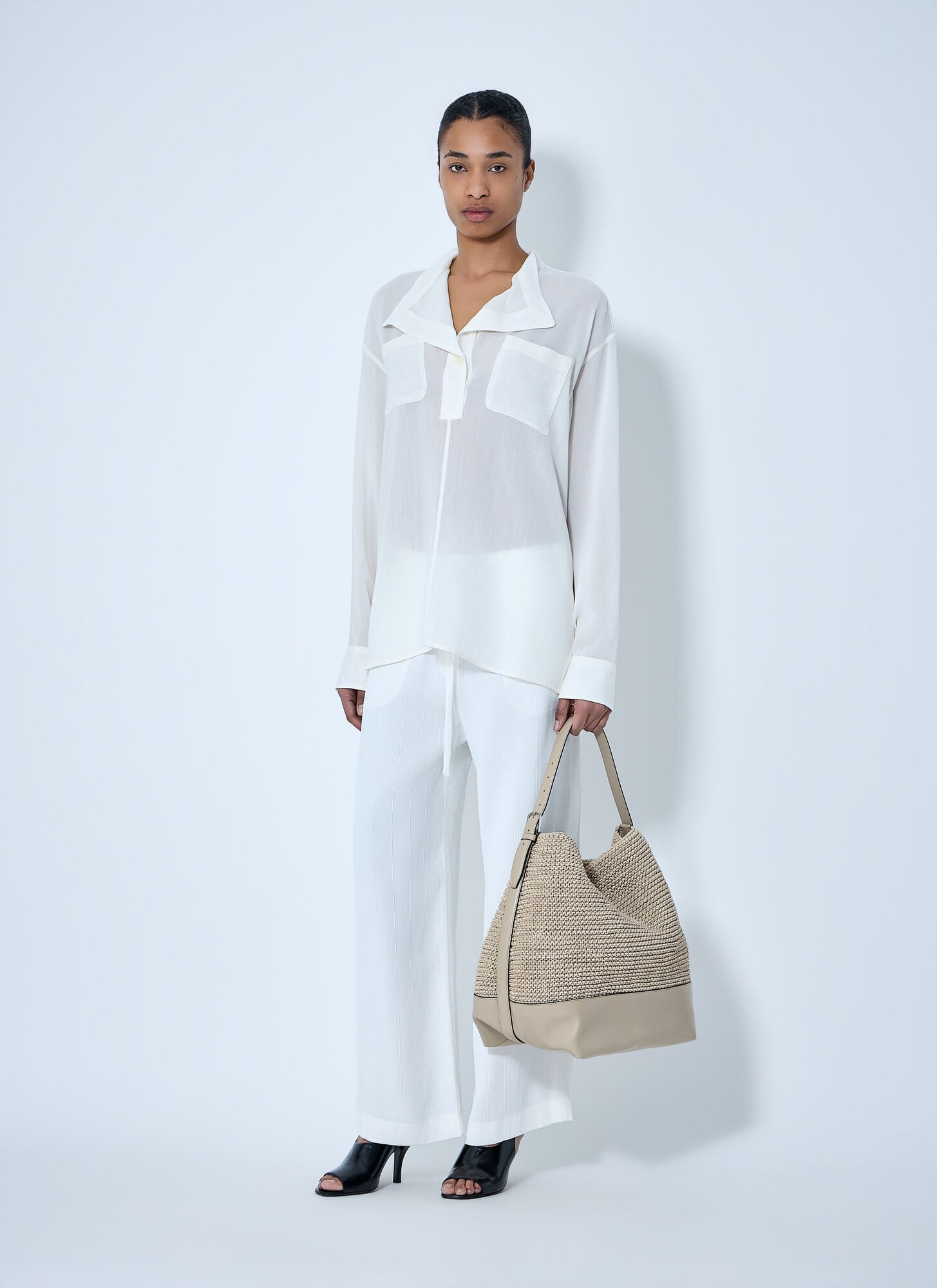  Toteme Toteme Sheer Silk Blouse - Frau Hemden White Fr - 36 