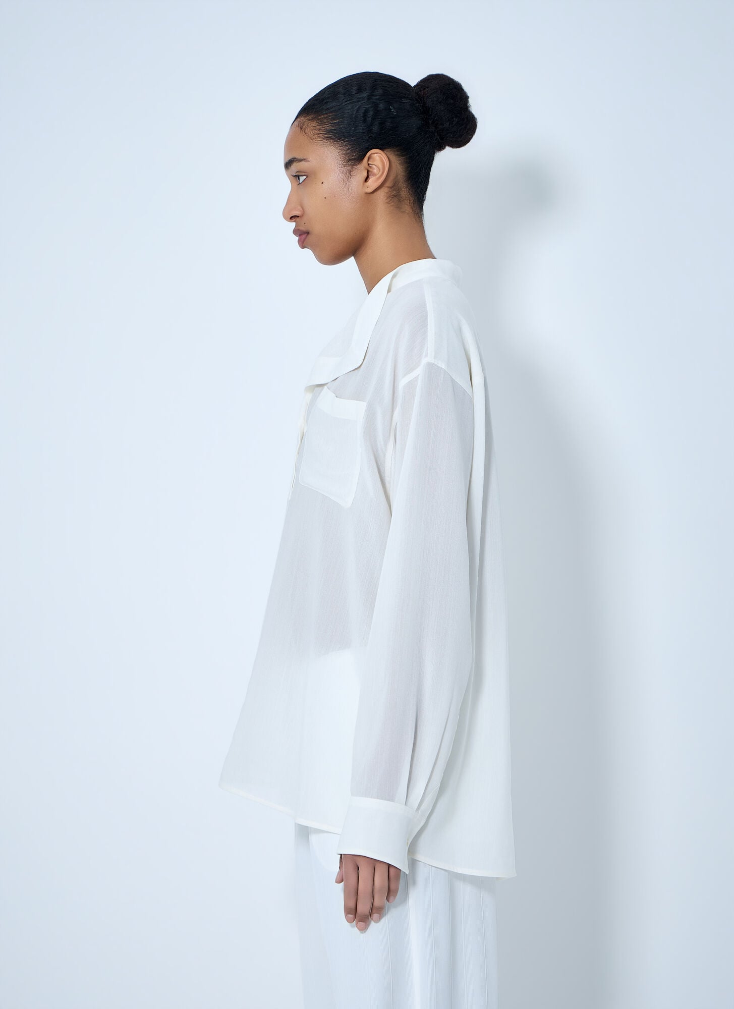  Toteme Toteme Sheer Silk Blouse - Frau Hemden White Fr - 36 