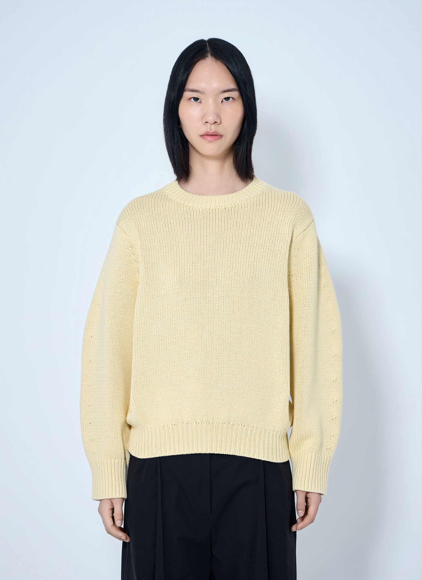 Toteme Oversized Crew Knit - Woman Knitwear Yellow Xs Toteme