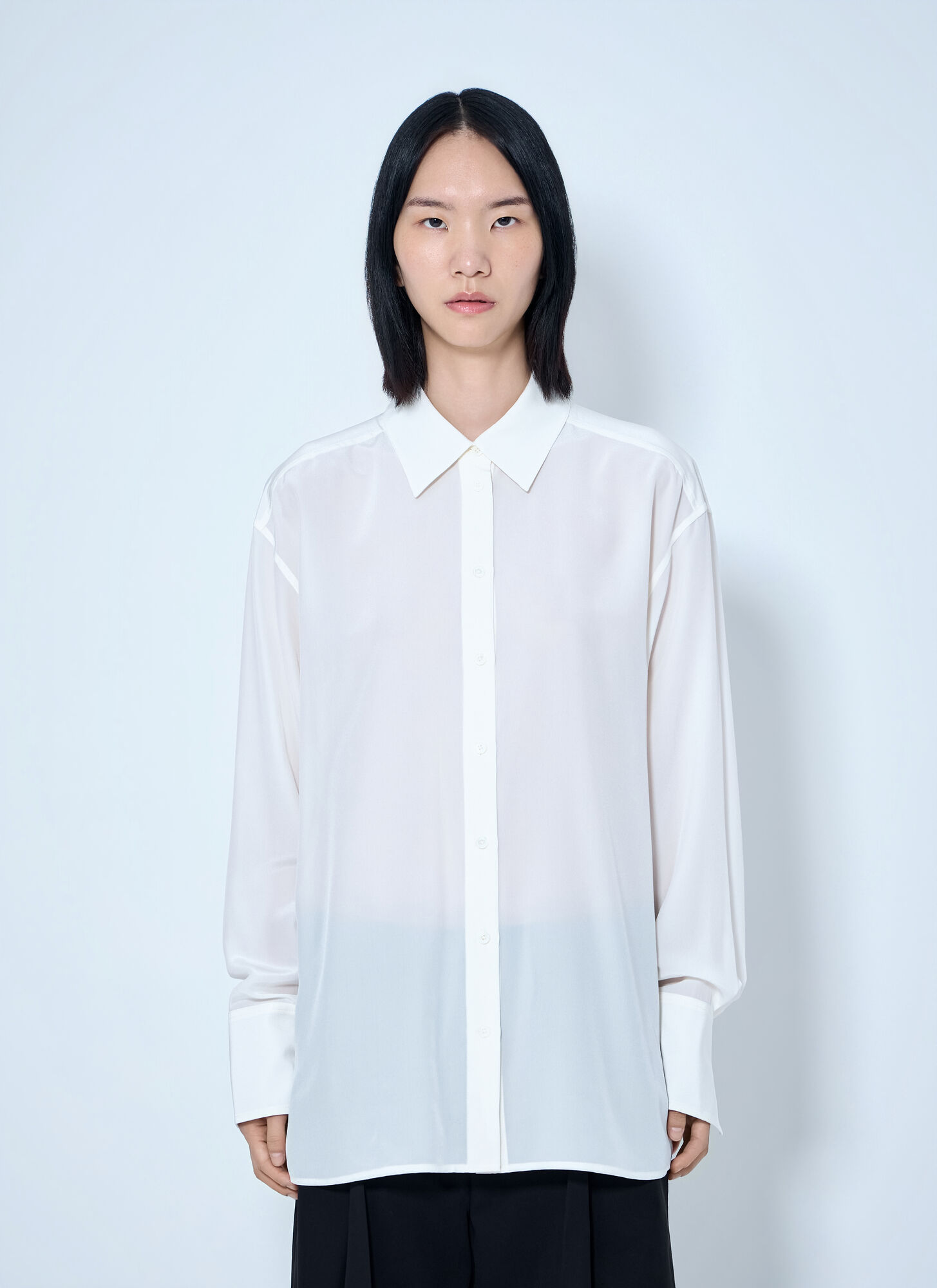 Toteme Women's White Silk Crepe Shirt - Woman Shirts Fr - 34