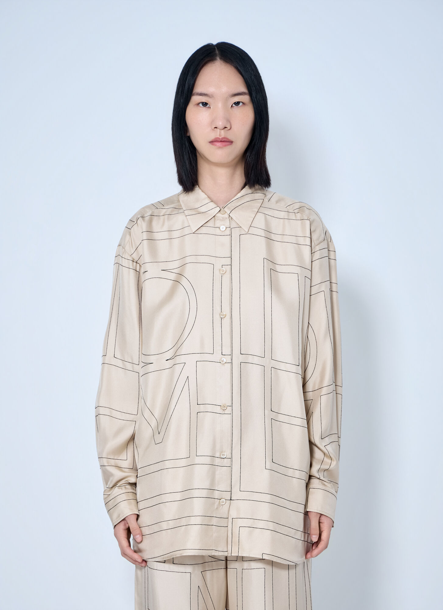 Toteme Women's Cream Classic Embroidered Shirt - Woman Shirts Fr - 36