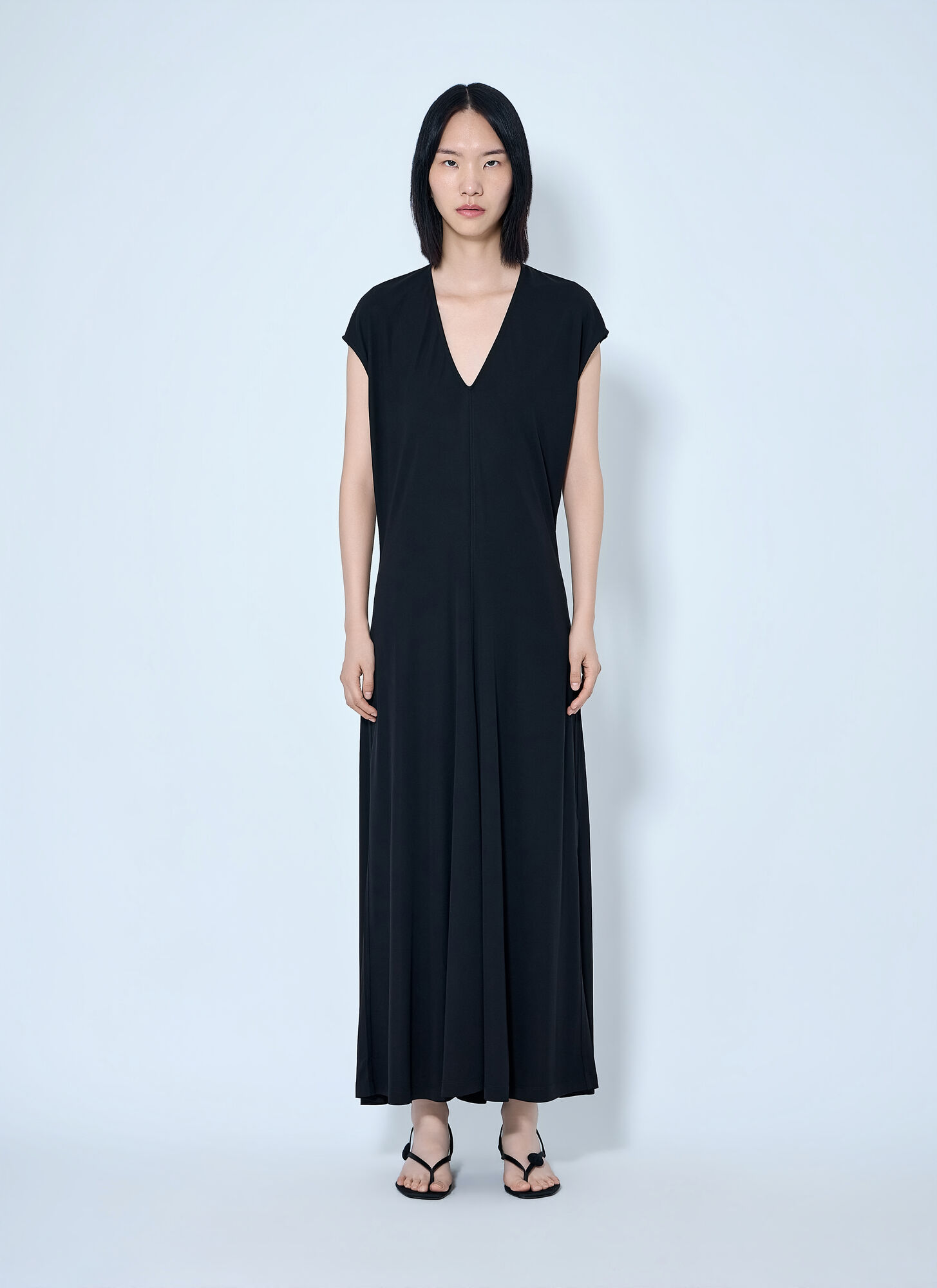 Toteme V-neck Jersey Dress - Woman Dresses Black S Toteme