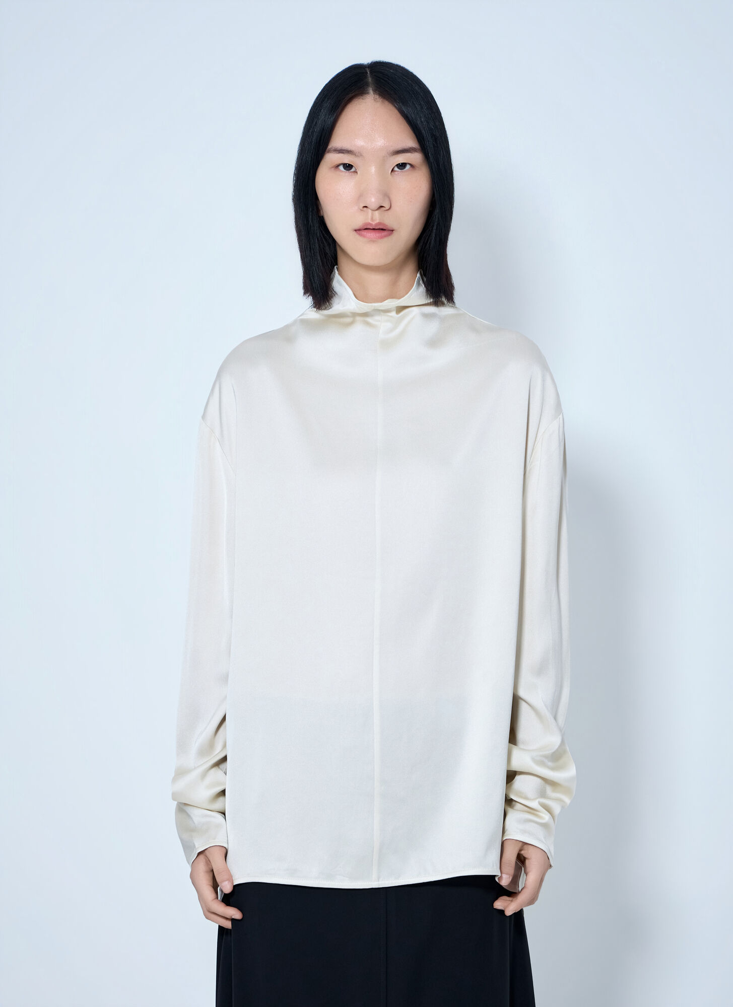 Toteme Women's Cream Slouch-Neck Blouse - Woman Shirts Fr - 34