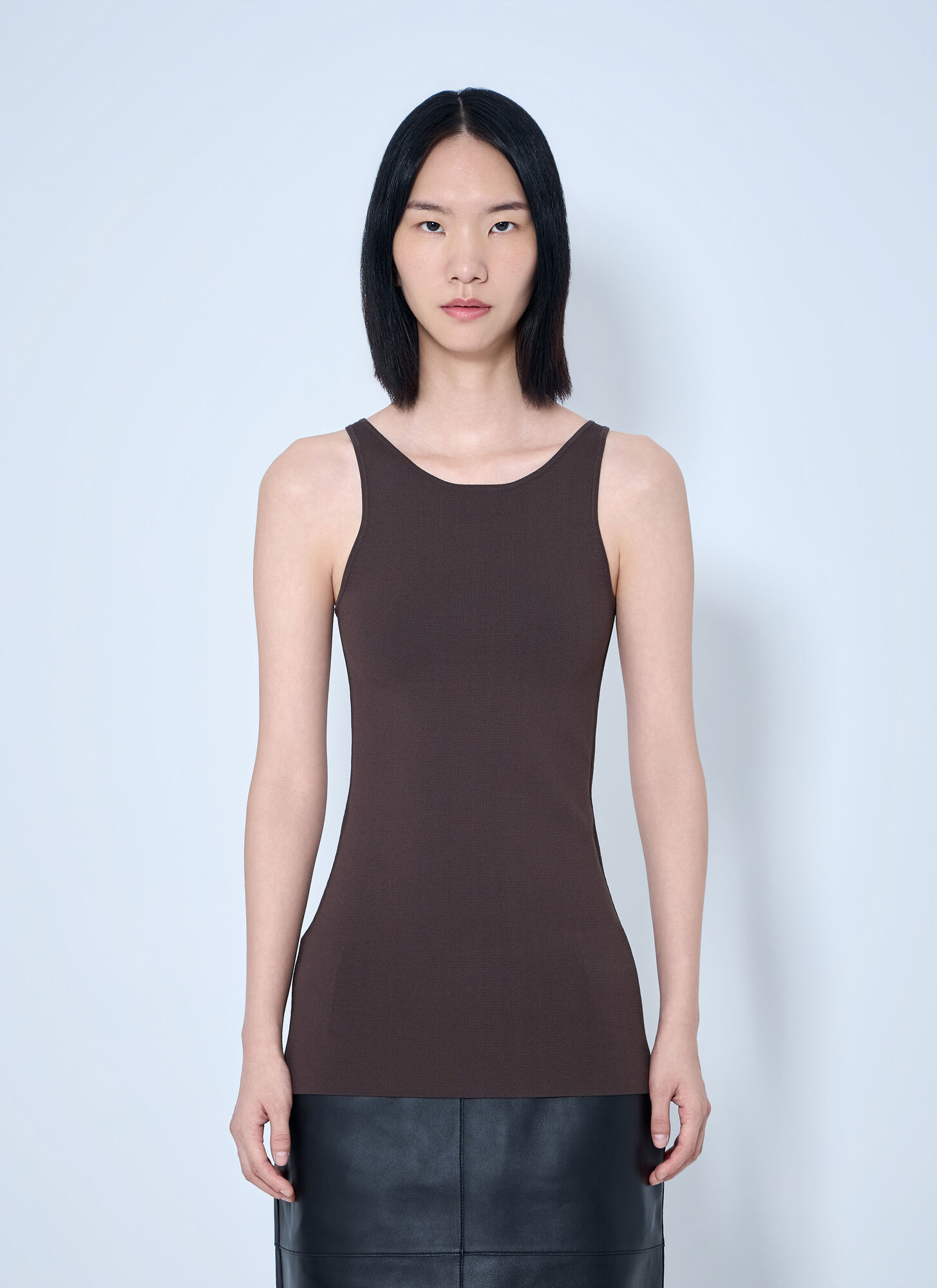 Toteme Women's Brown Classic Compact Knit Tank - Woman Knitwear L