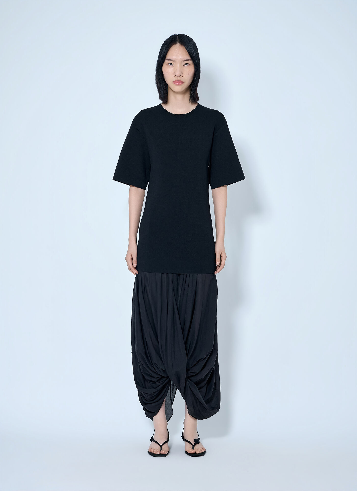 Toteme Donna Nero - Cocoon Tee Dress, Size: L