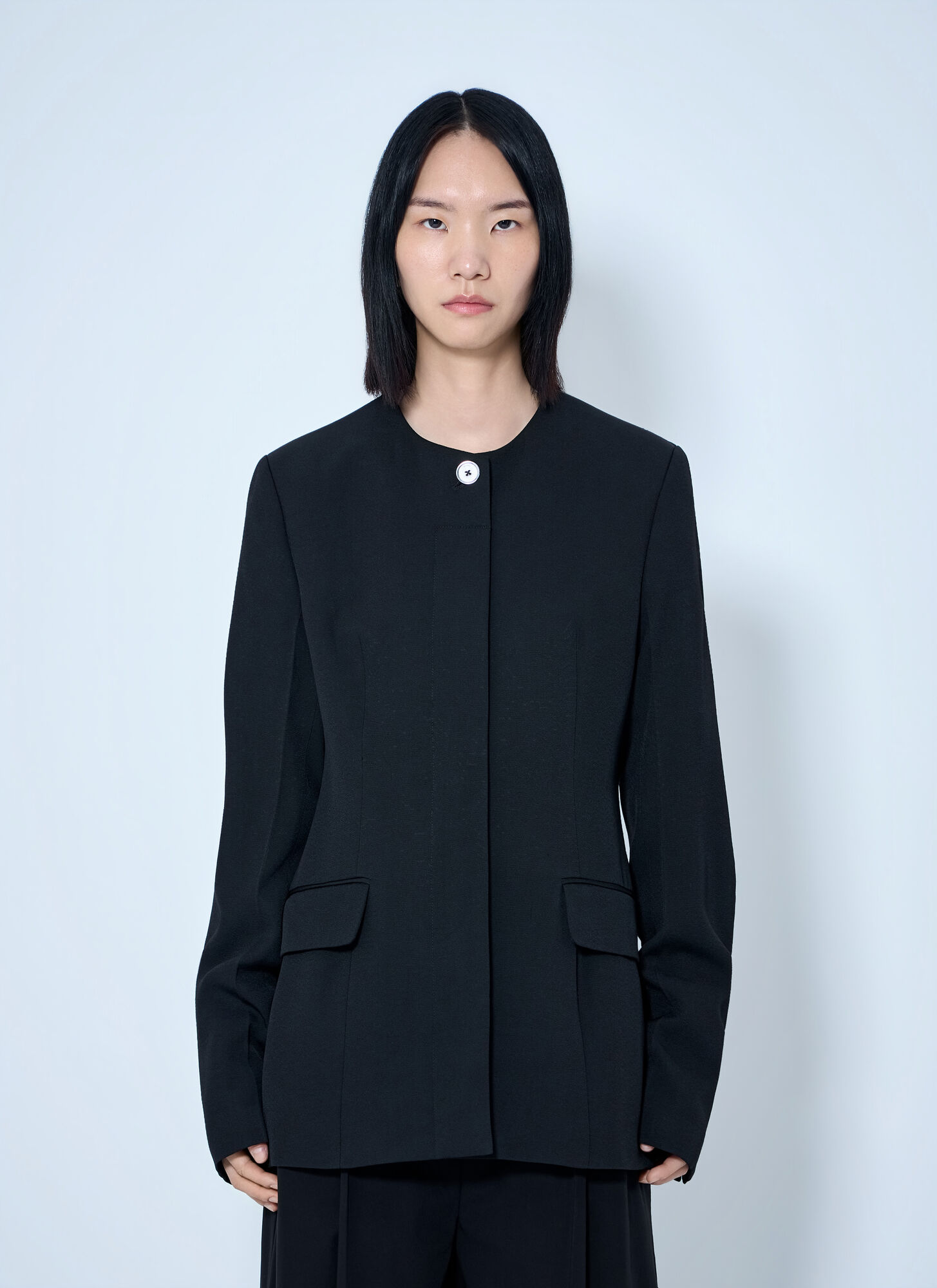 Toteme Women's Black Collarless Evening Blazer - Woman Blazers Fr - 38