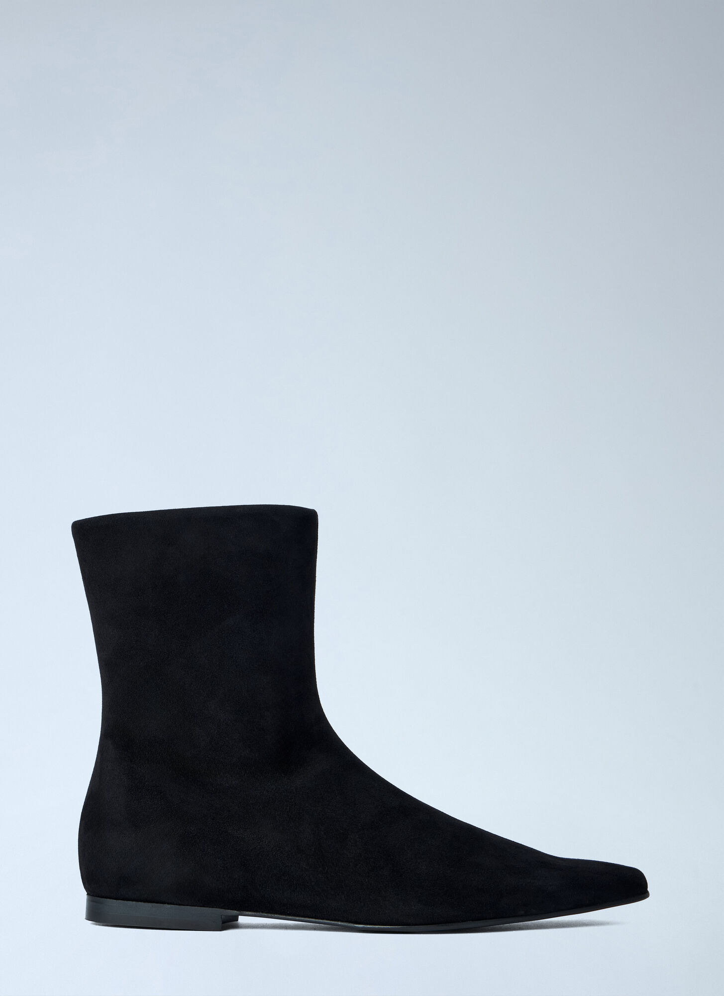 Toteme Women's Black Zipped Suede Chelsea Boots - Woman Boots Eu - 38