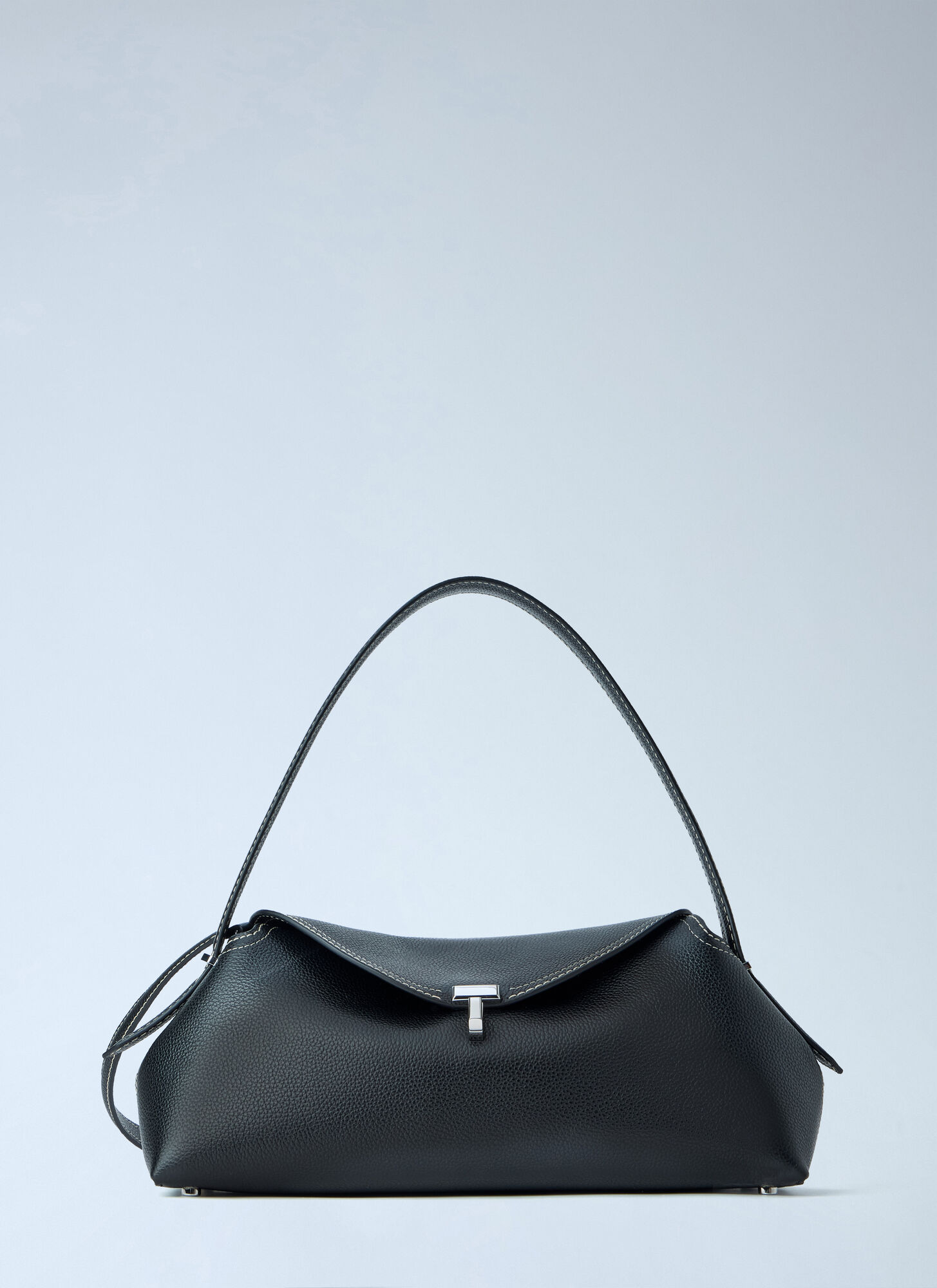 Toteme Women's Black T-Lock Grained-Leather Shoulder Bag - Woman Shoulder Bags One Size