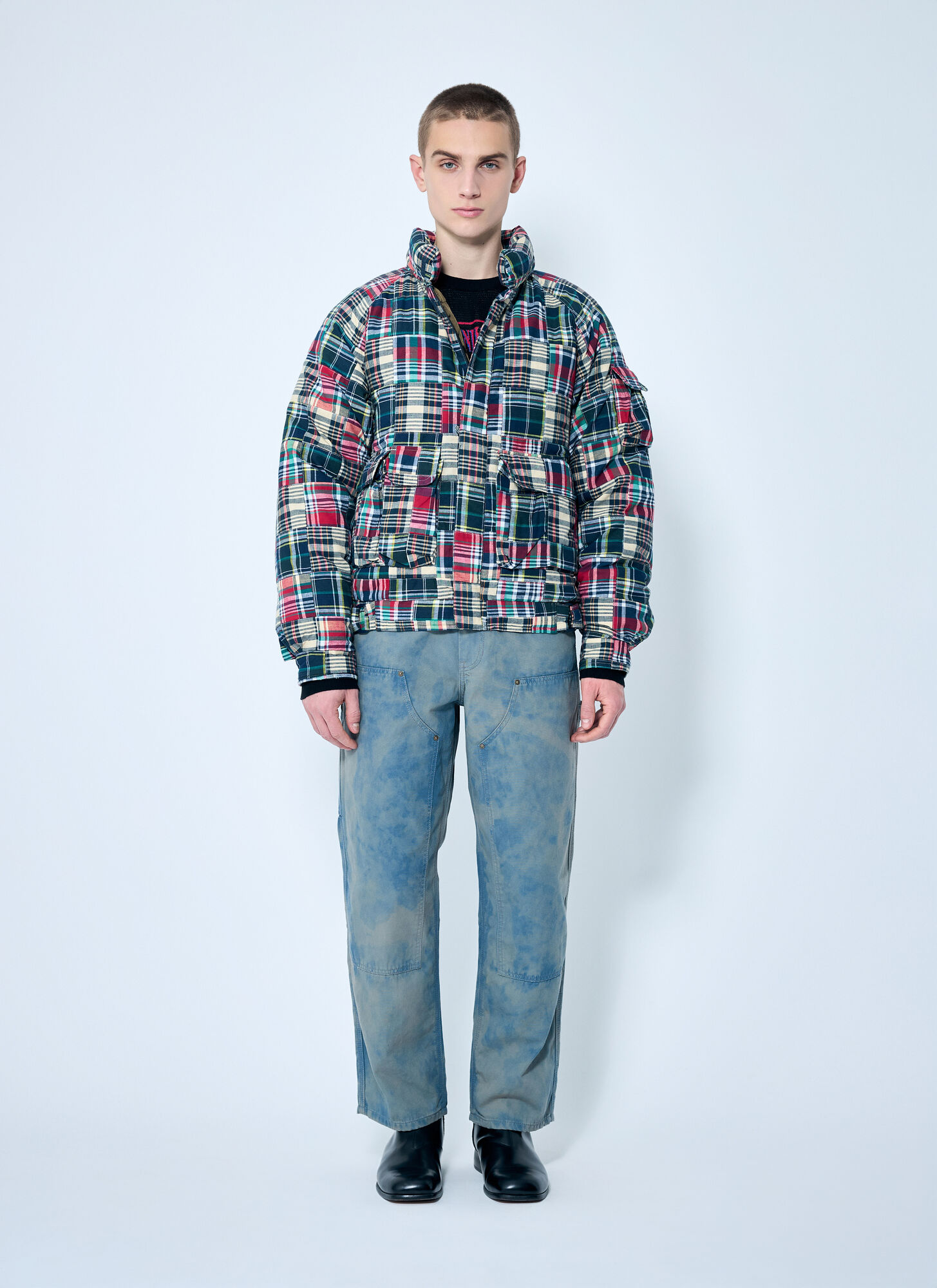  Thisisneverthat® Thisisneverthat® Patchwork Multi Pocket Down Jacket - Man Jackets Multicolour S 