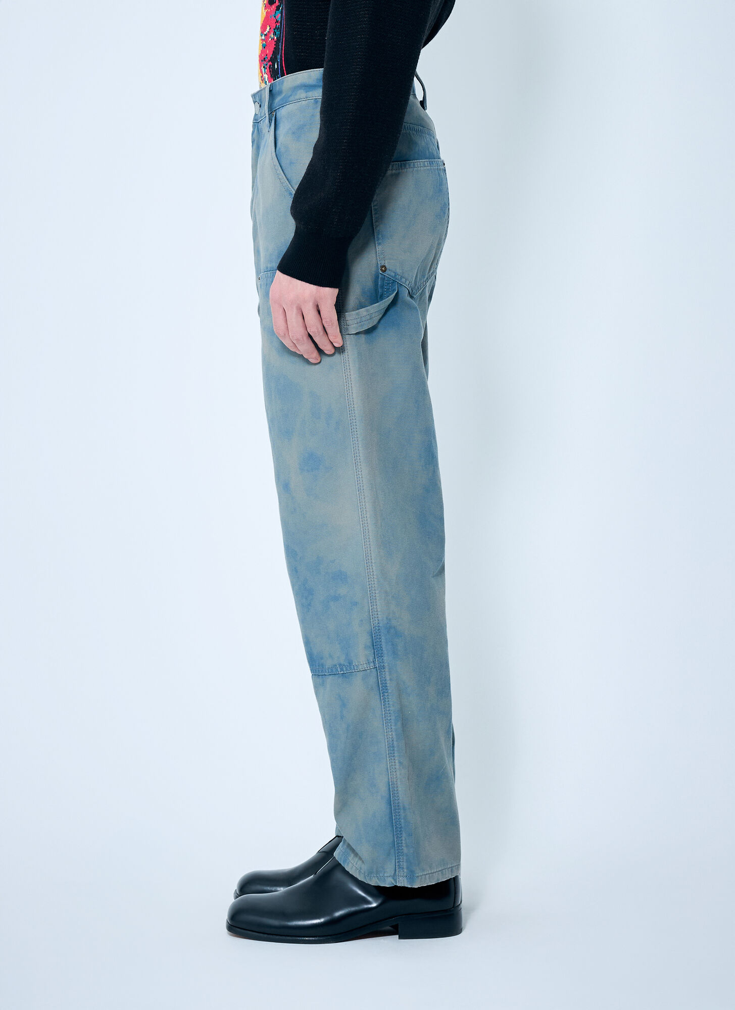  Thisisneverthat® Thisisneverthat® Bleached Double Knee Pants - Mann Hosen Blue L 
